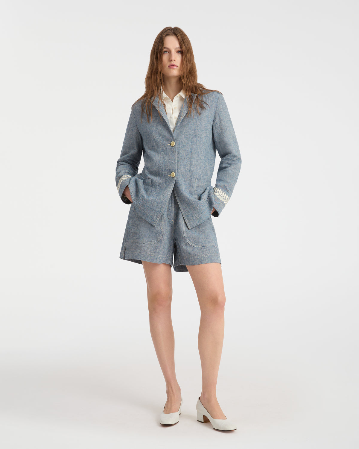 Grace Jacket with Palm Embroidery