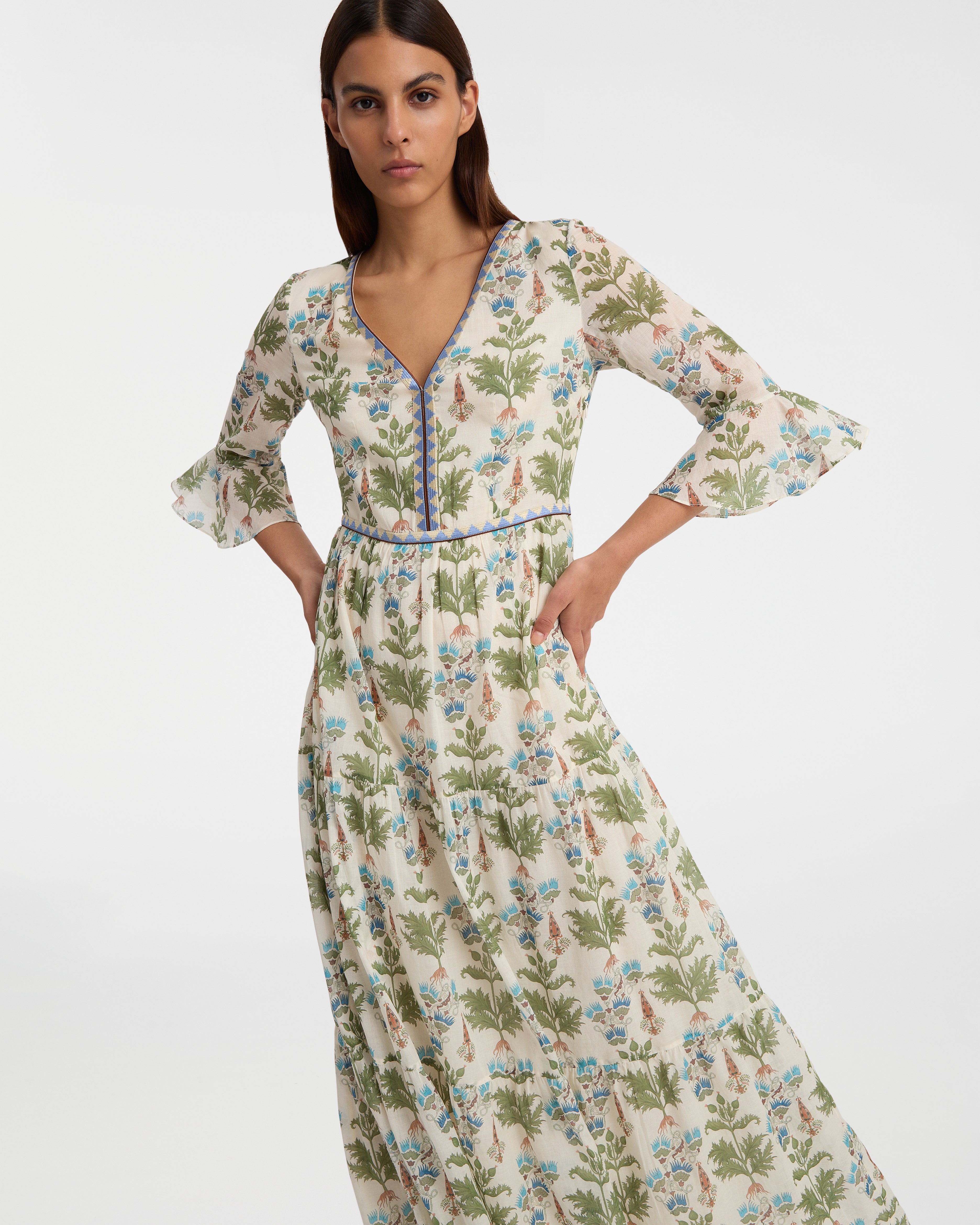 Bella Dress in Persian Botanic Print