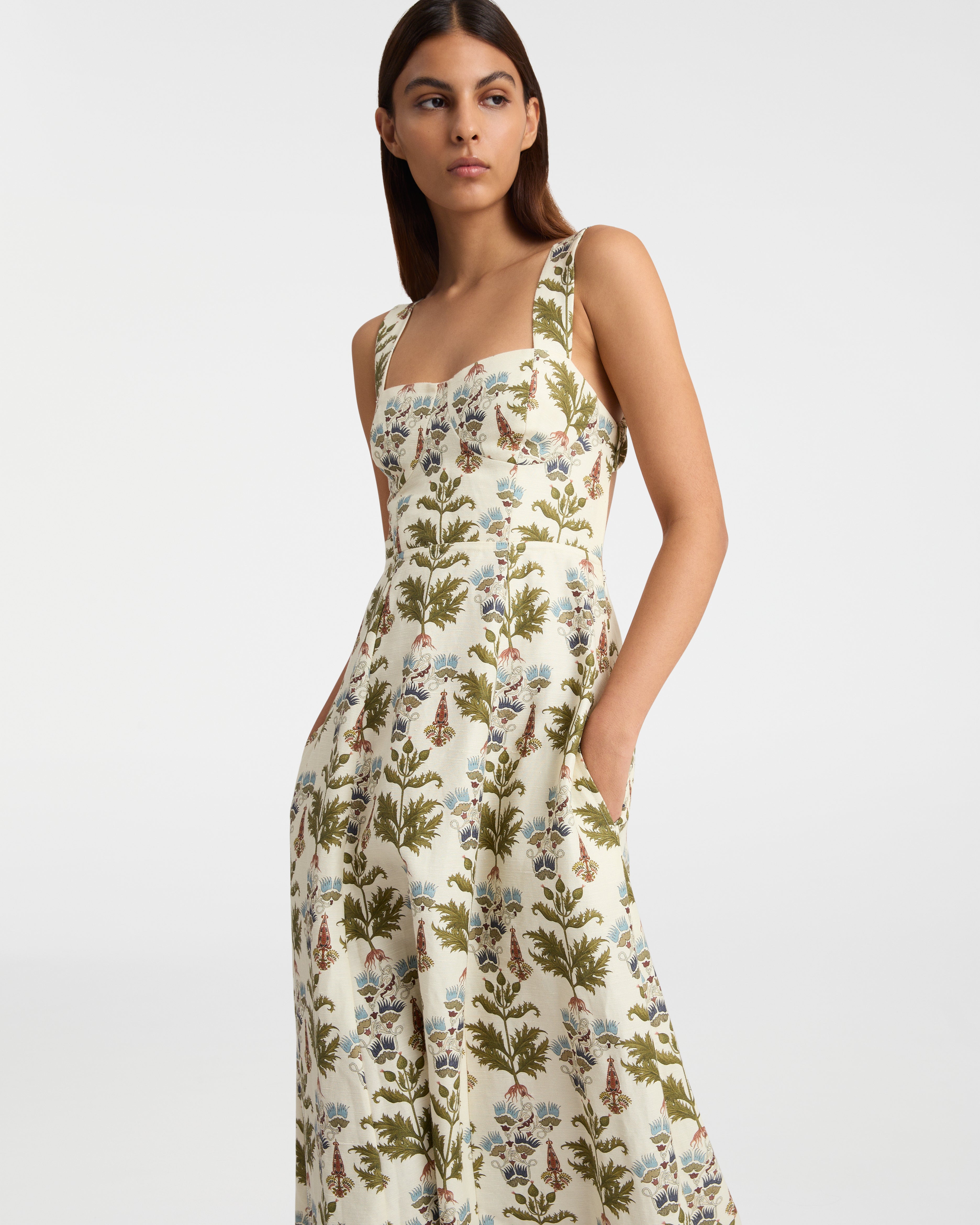 Azzurra Dress in Persian Botanic Print