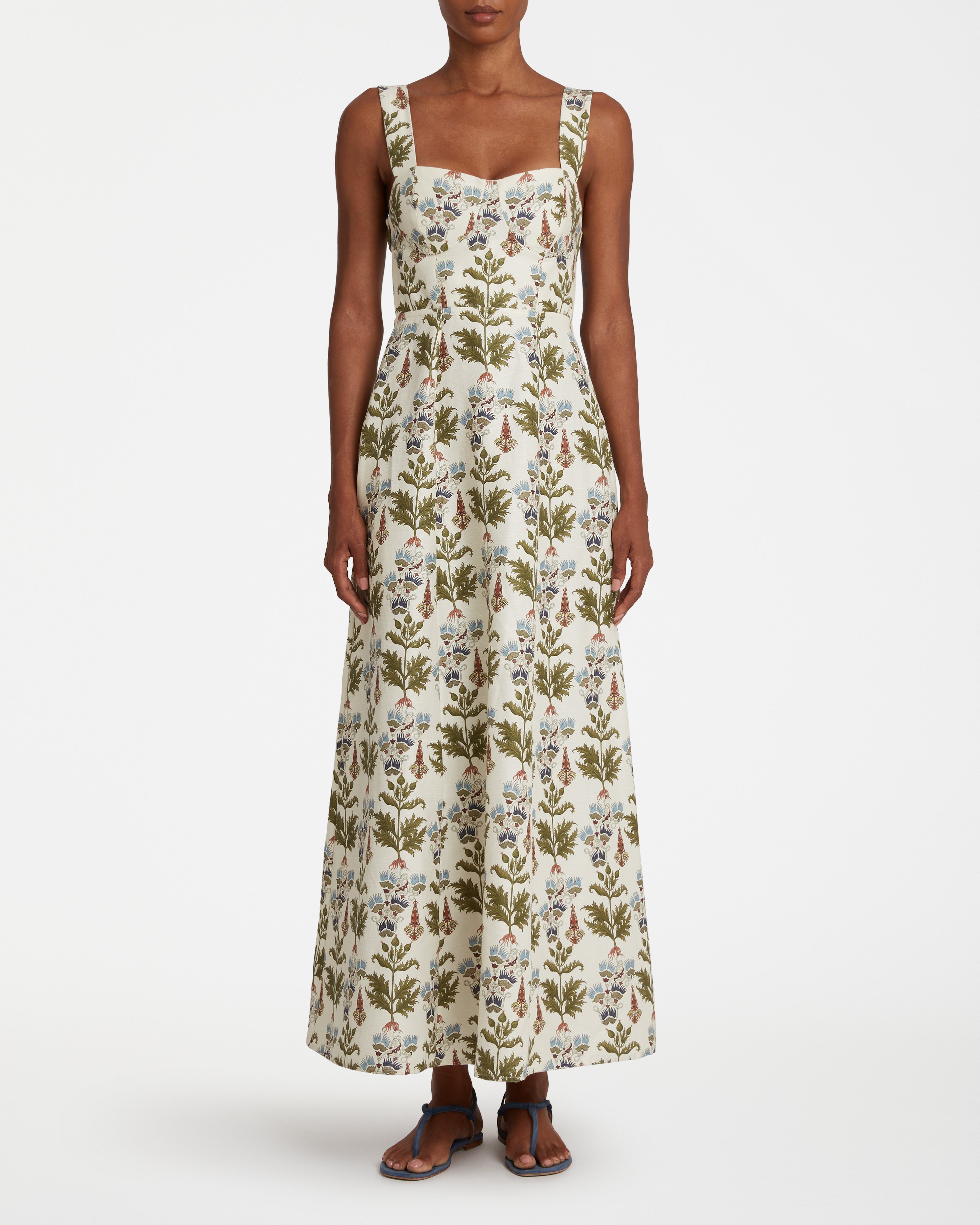 Azzurra Dress in Persian Botanic Print