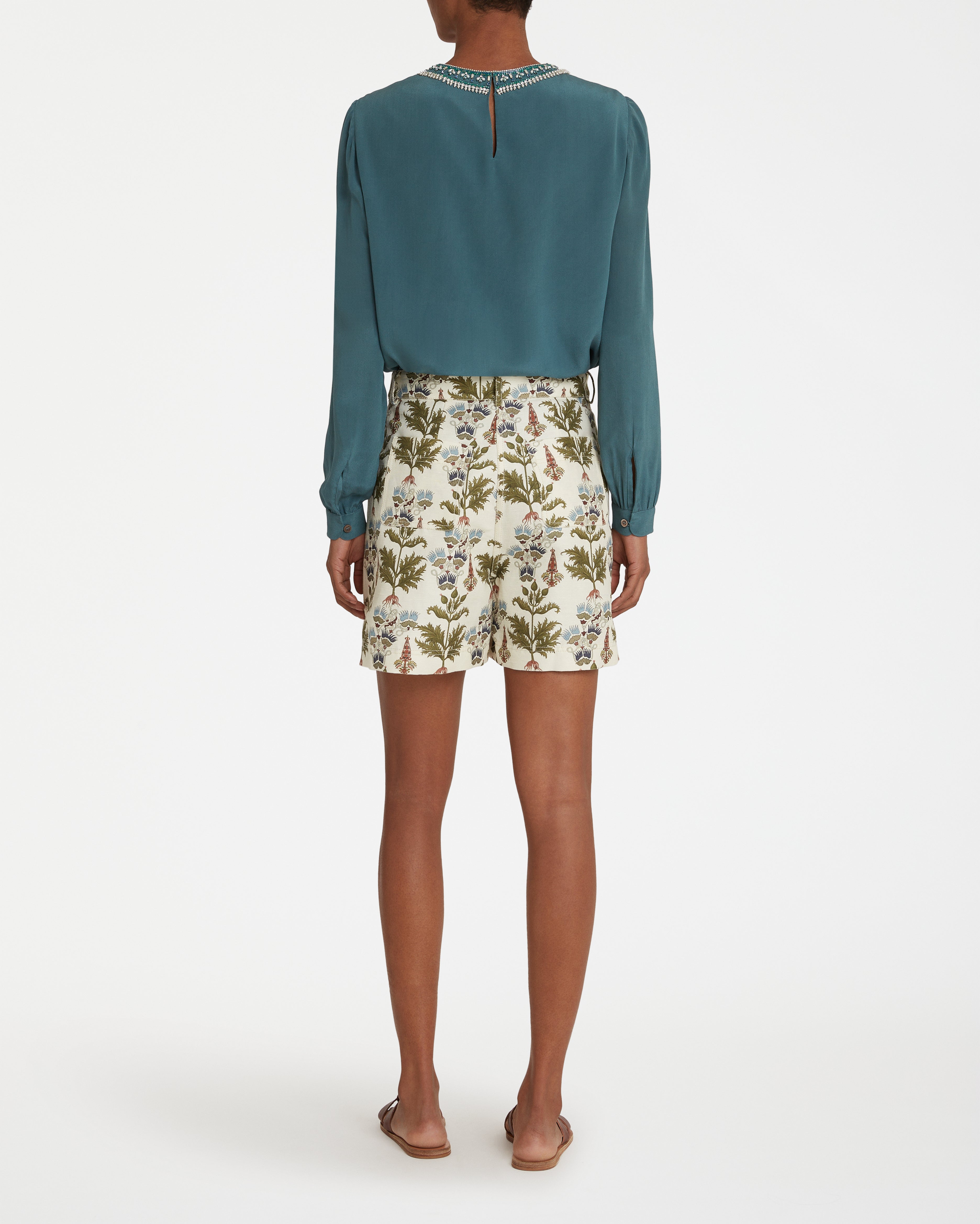 Teia Shorts in Persian Botanic Print