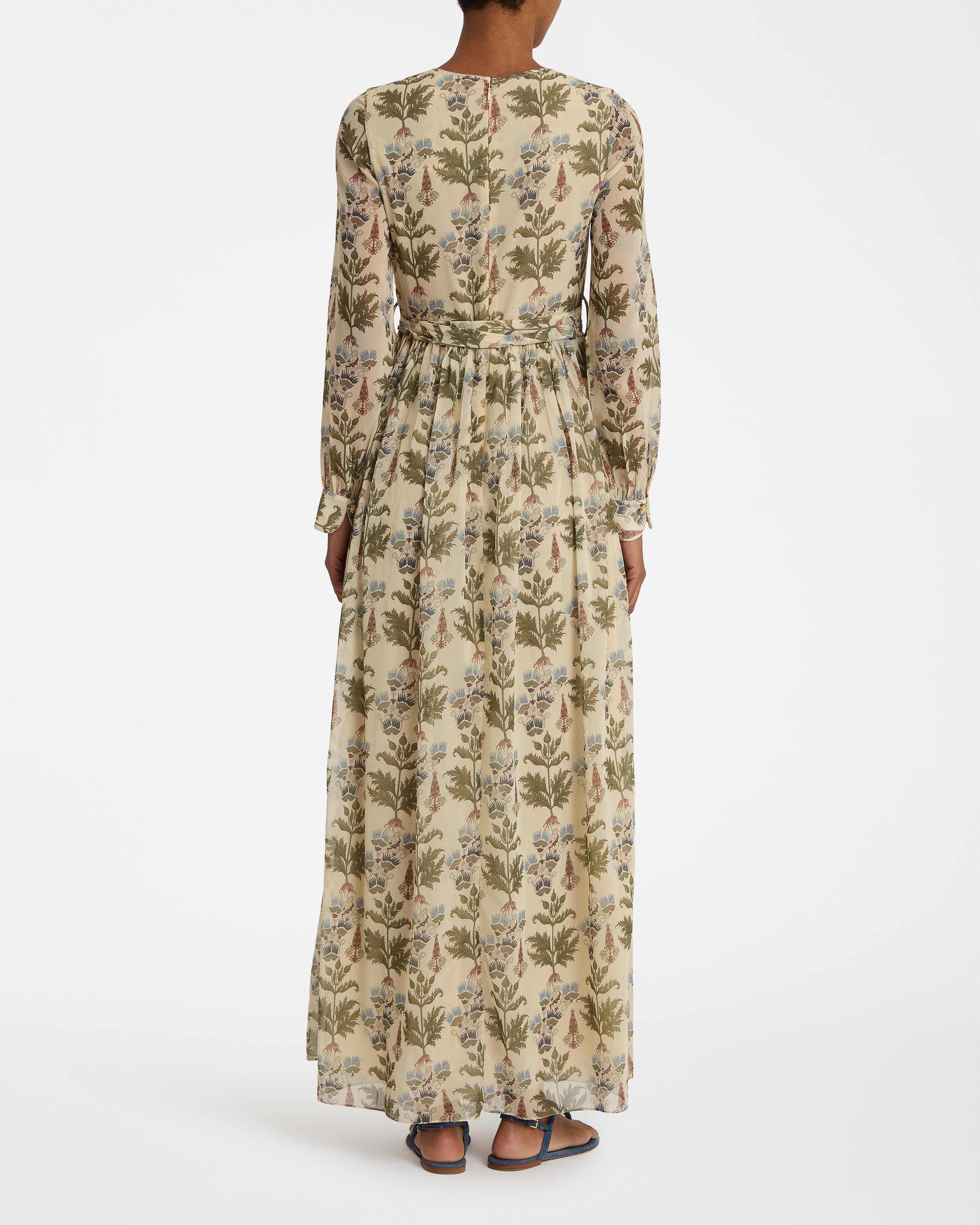 Giorgina Dress in Shiny Persian Botanic Print