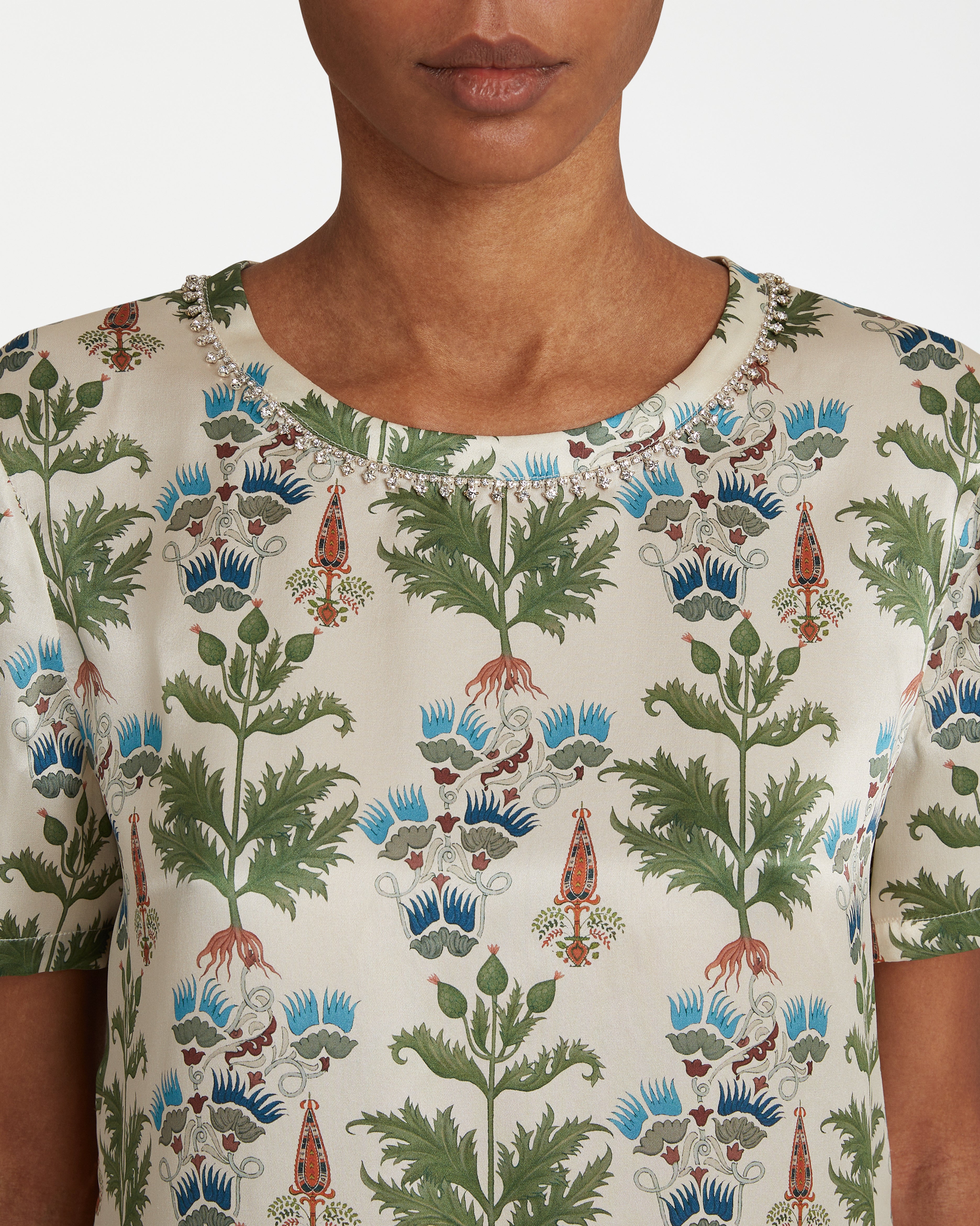 Gabrielle Top in Persian Botanic Print