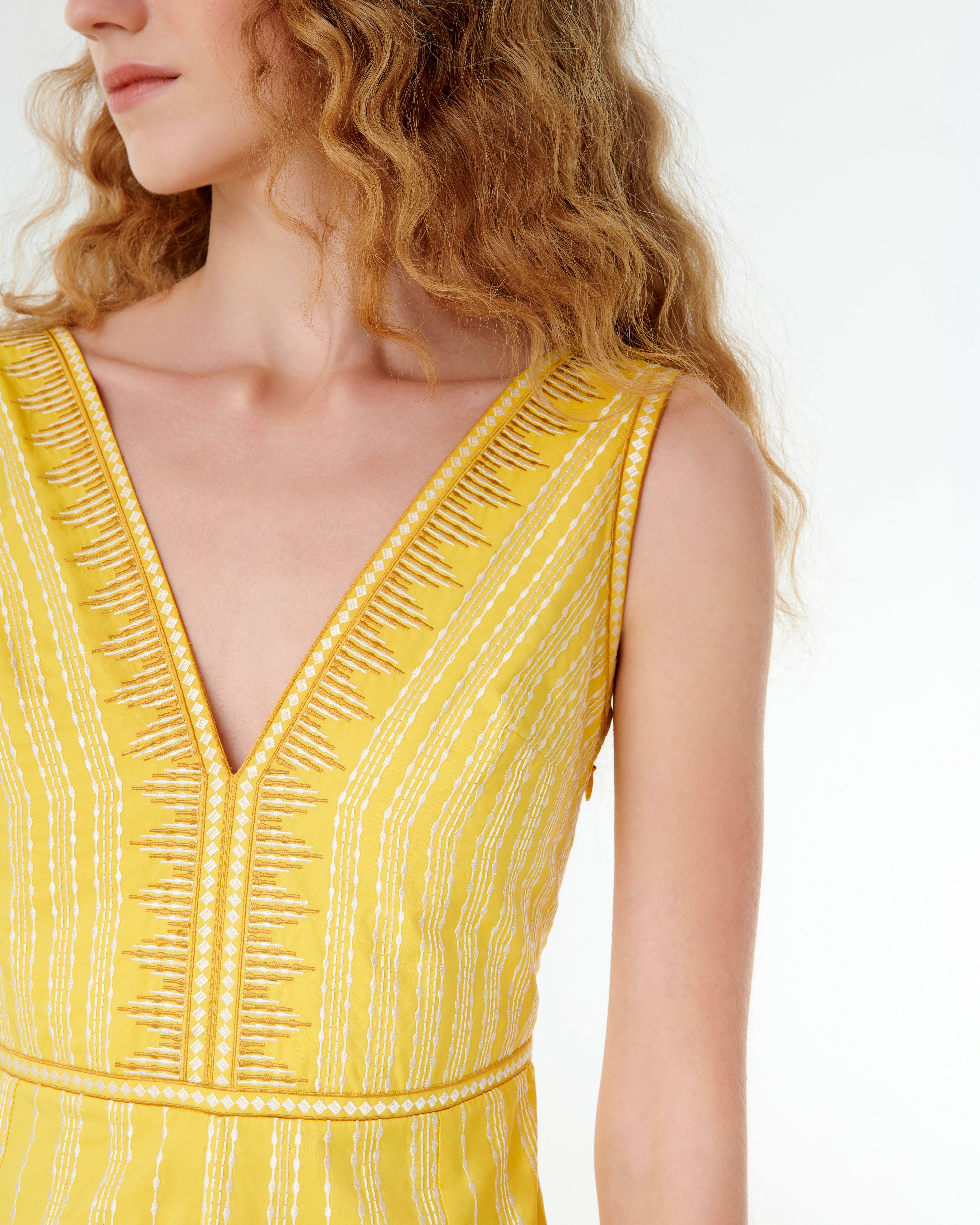 Nellie Dress with Backgammon Embroidery