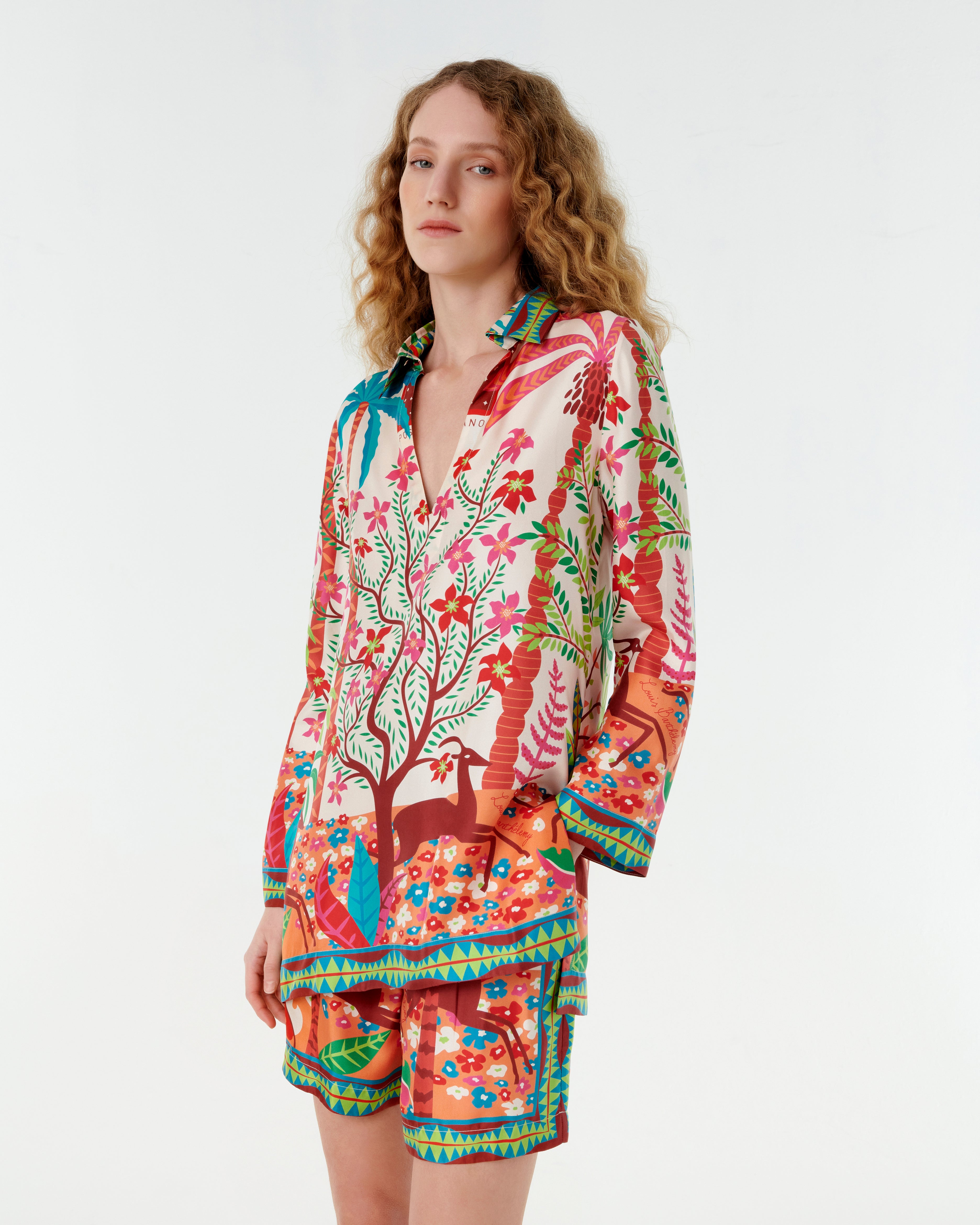 Jia Tunic in Louis Barthélemy Print