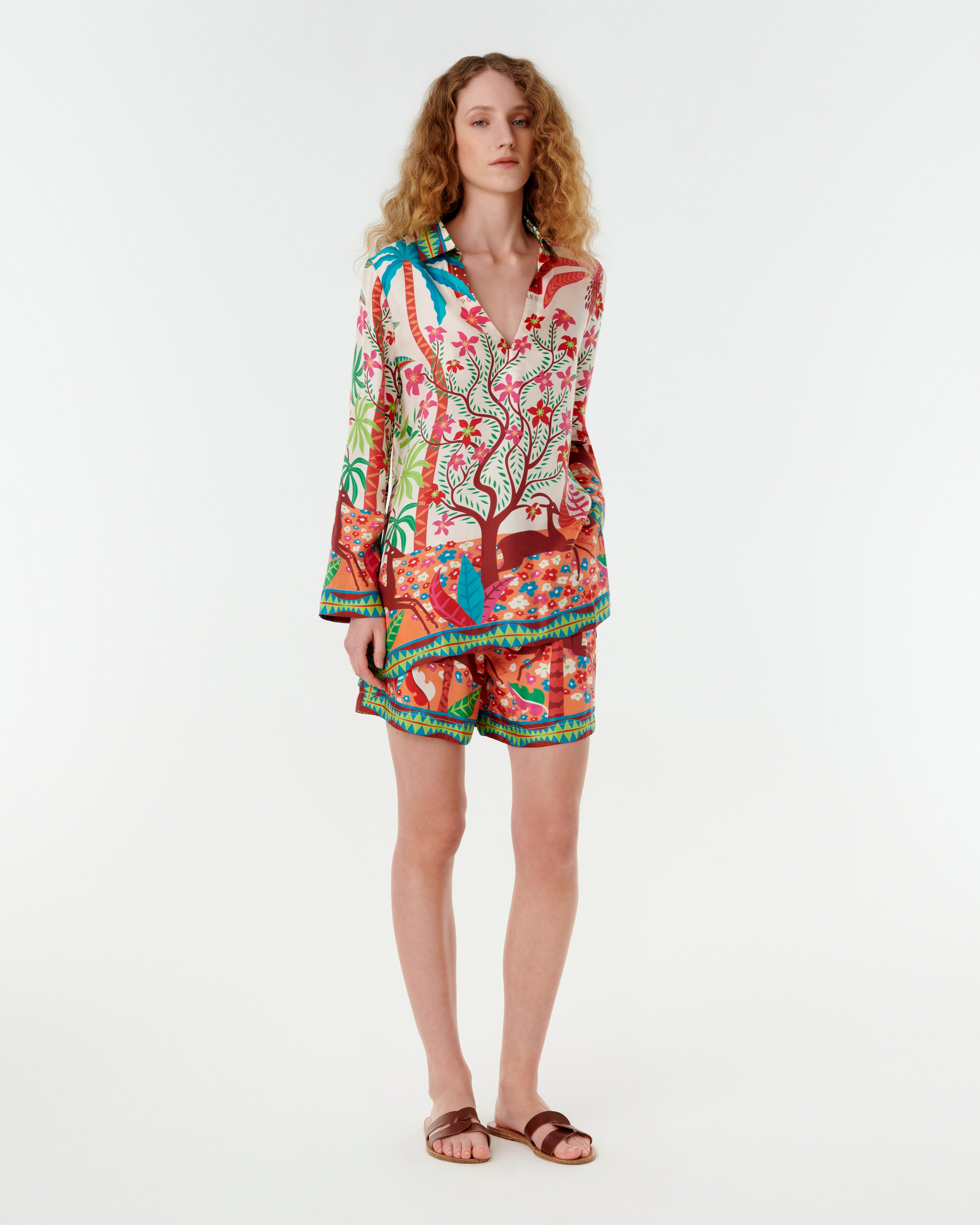 Jia Tunic in Louis Barthélemy Print