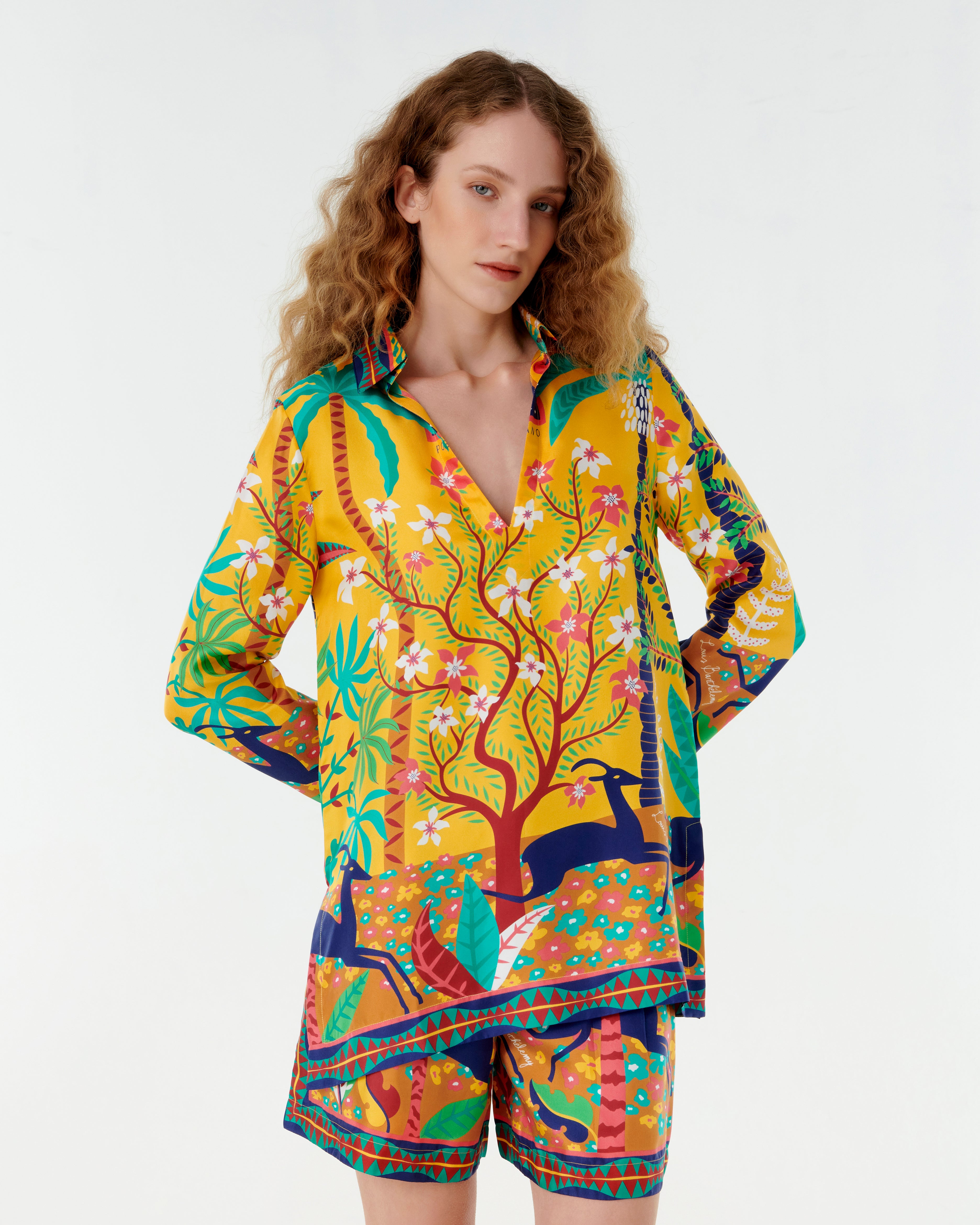 Jia Tunic in Louis Barthélemy Print