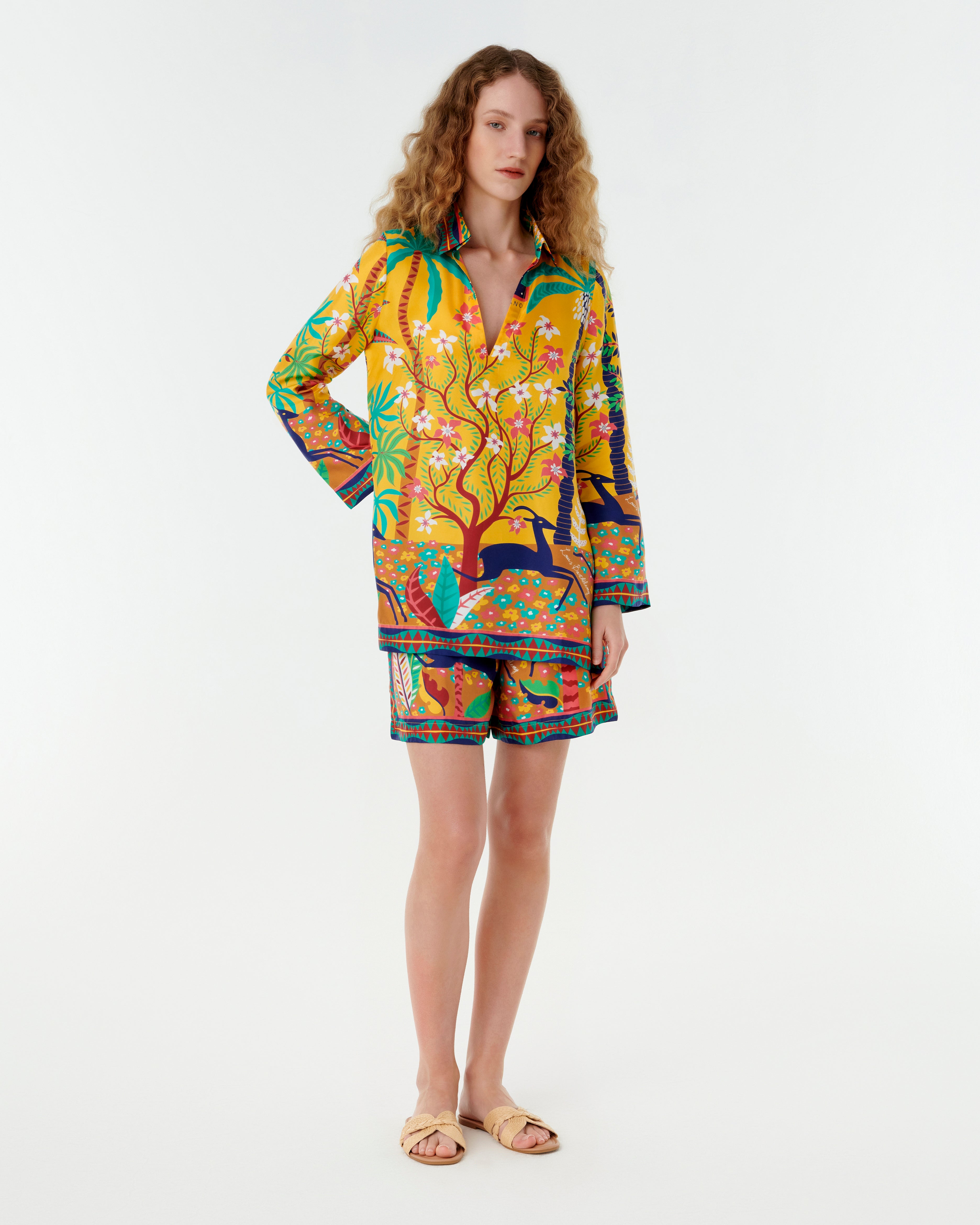 Jia Tunic in Louis Barthélemy Print