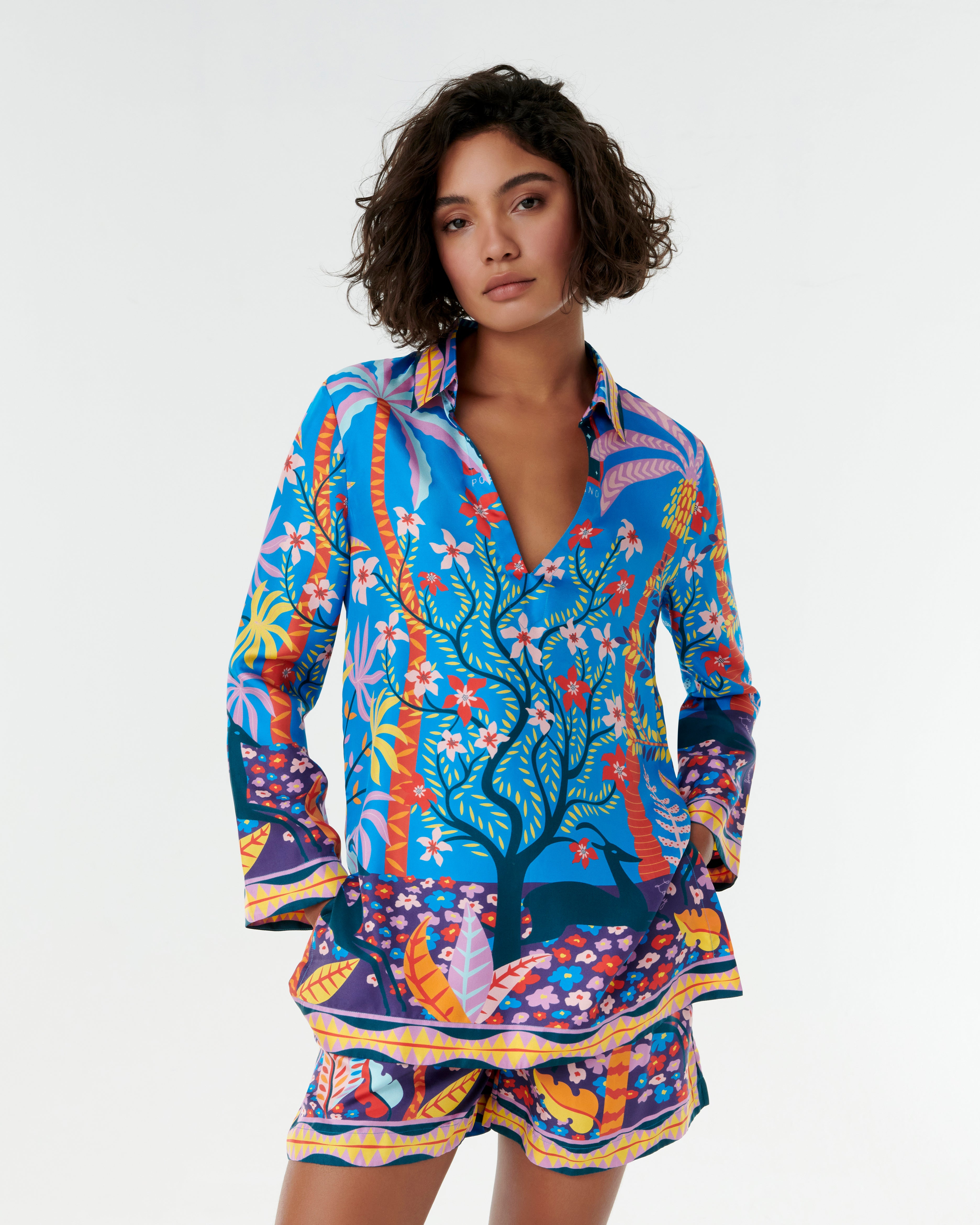 Jia Tunic in Louis Barthélemy Print