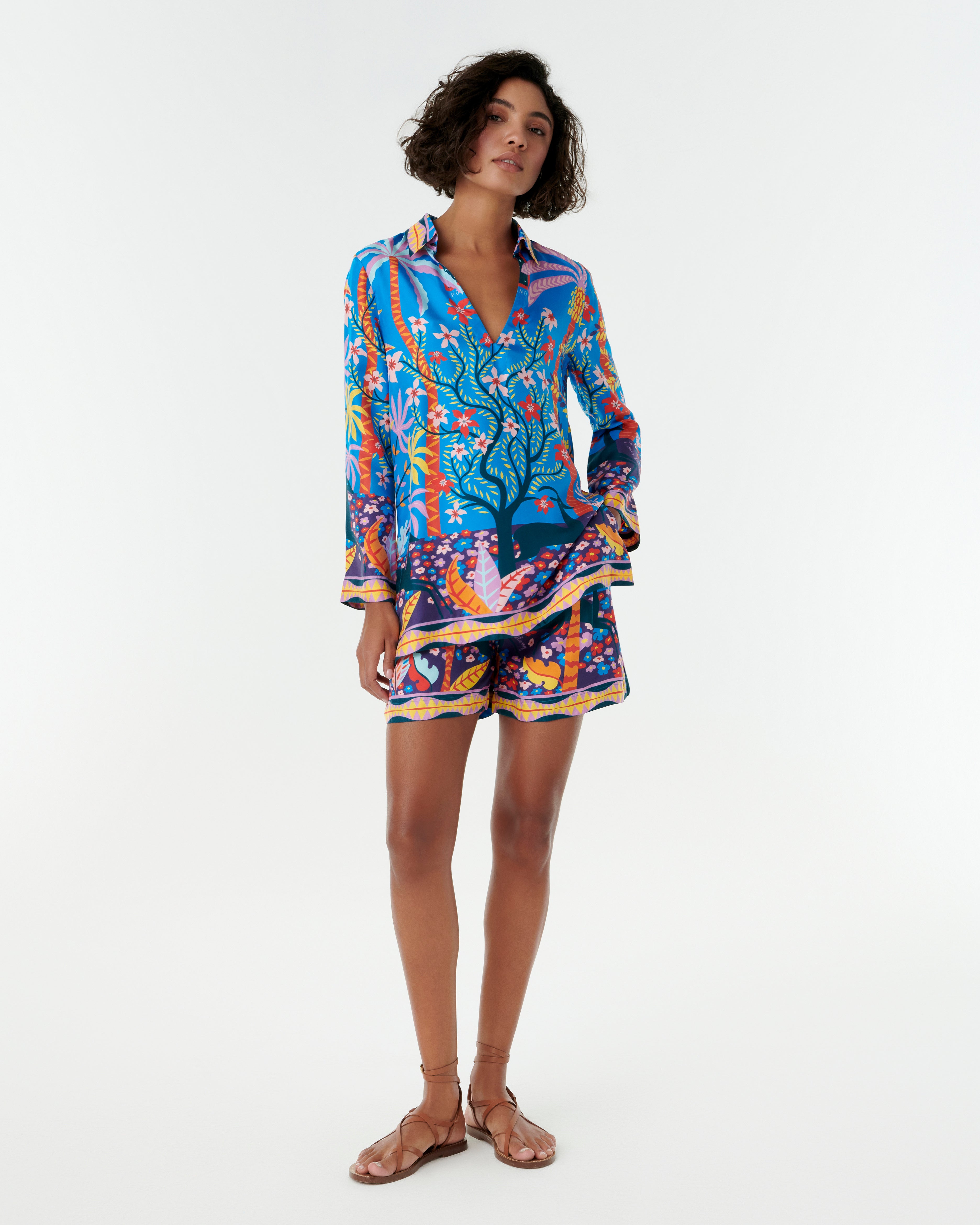 Jia Tunic in Louis Barthélemy Print