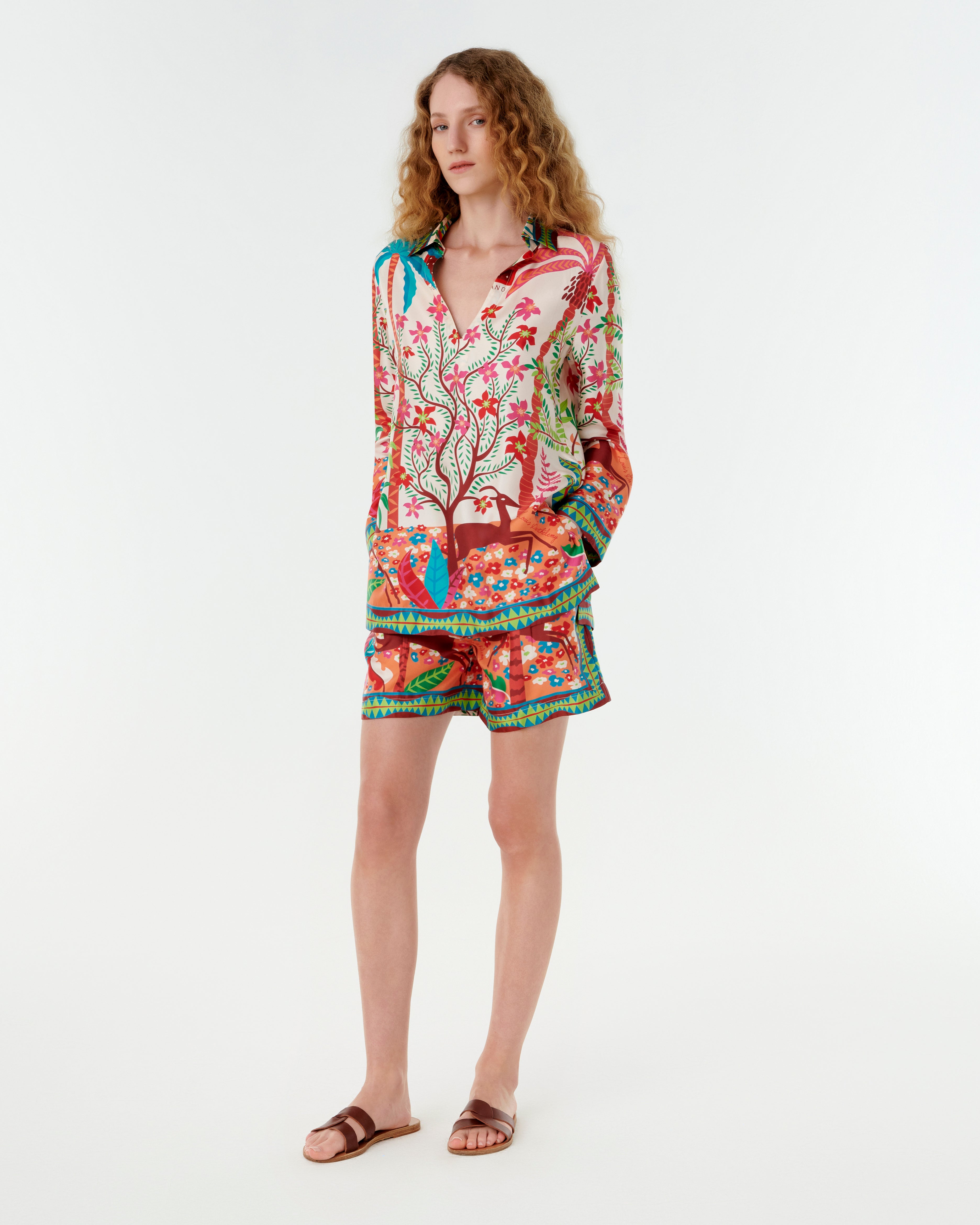 Tamu Shorts in Louis Barthélemy Print
