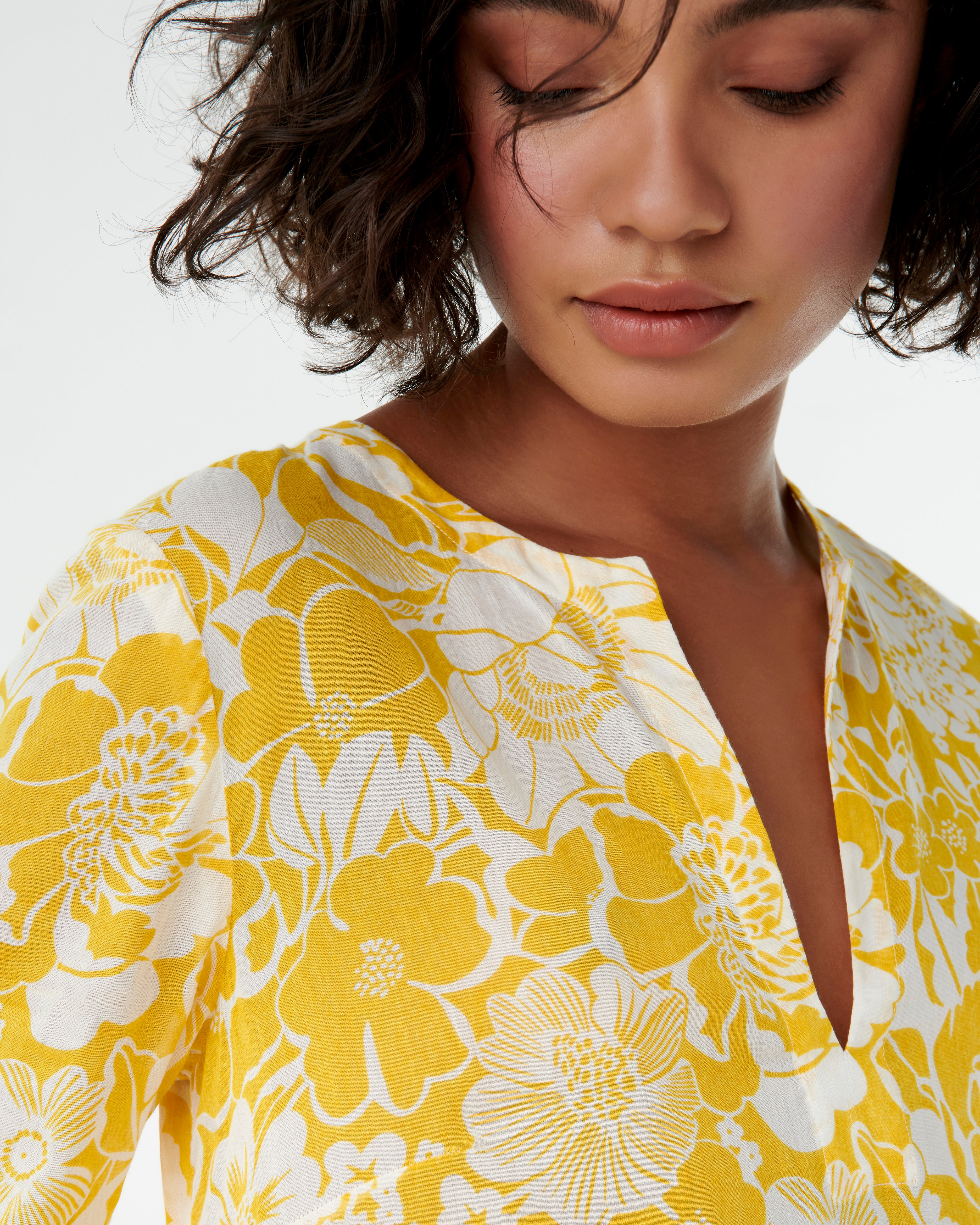 Giada Caftan in Bloom Print