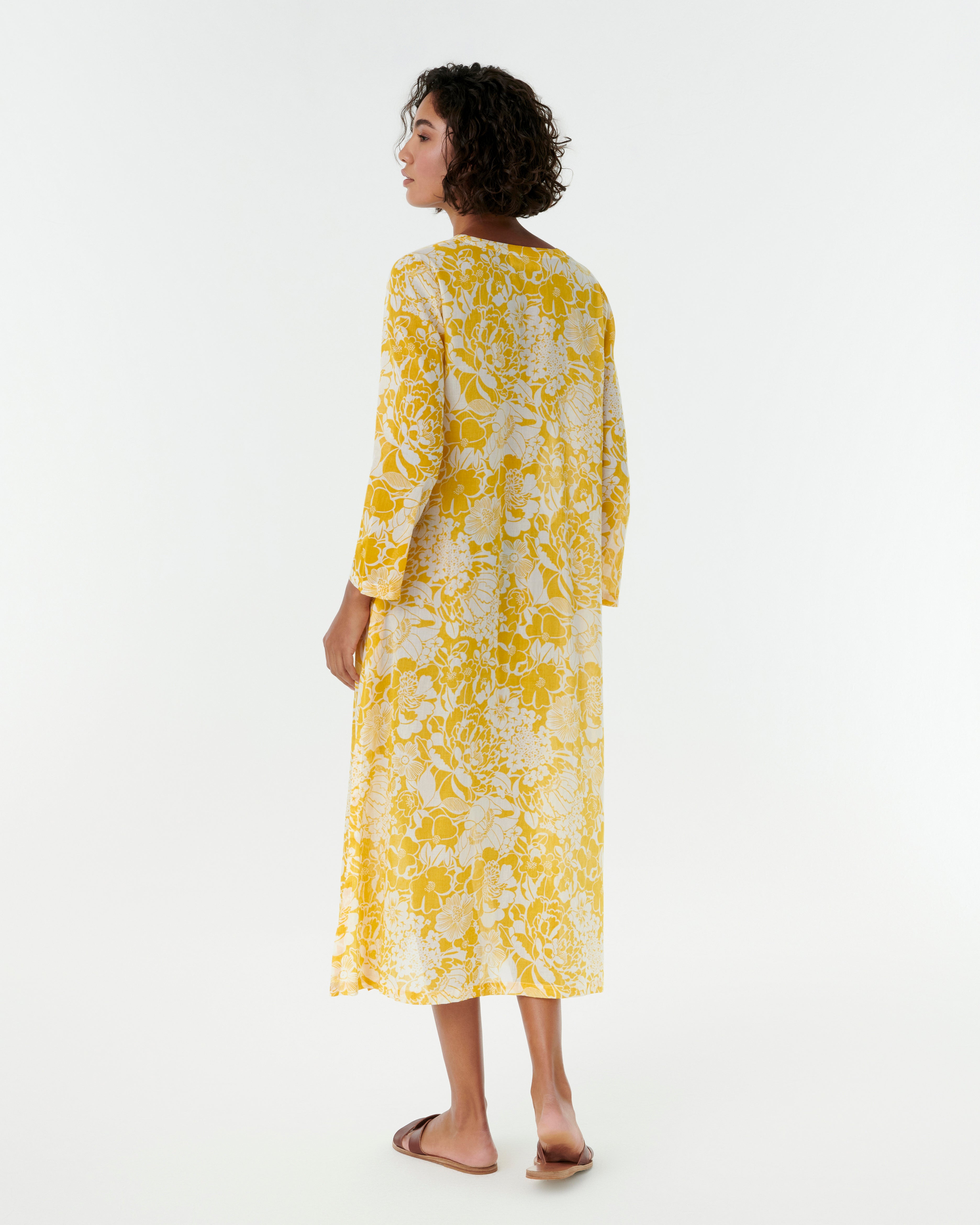 Giada Caftan in Bloom Print