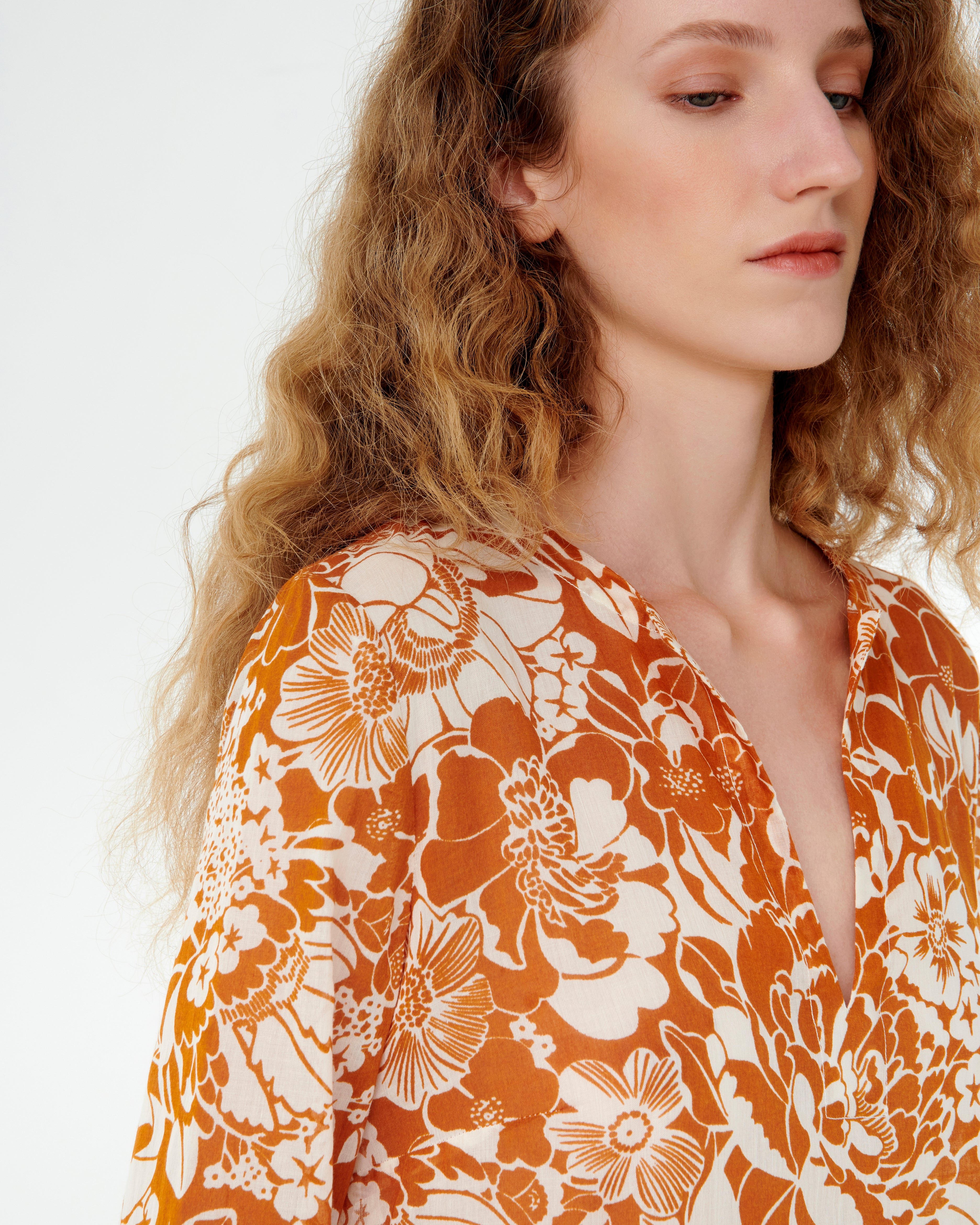 Giada Caftan in Bloom Print