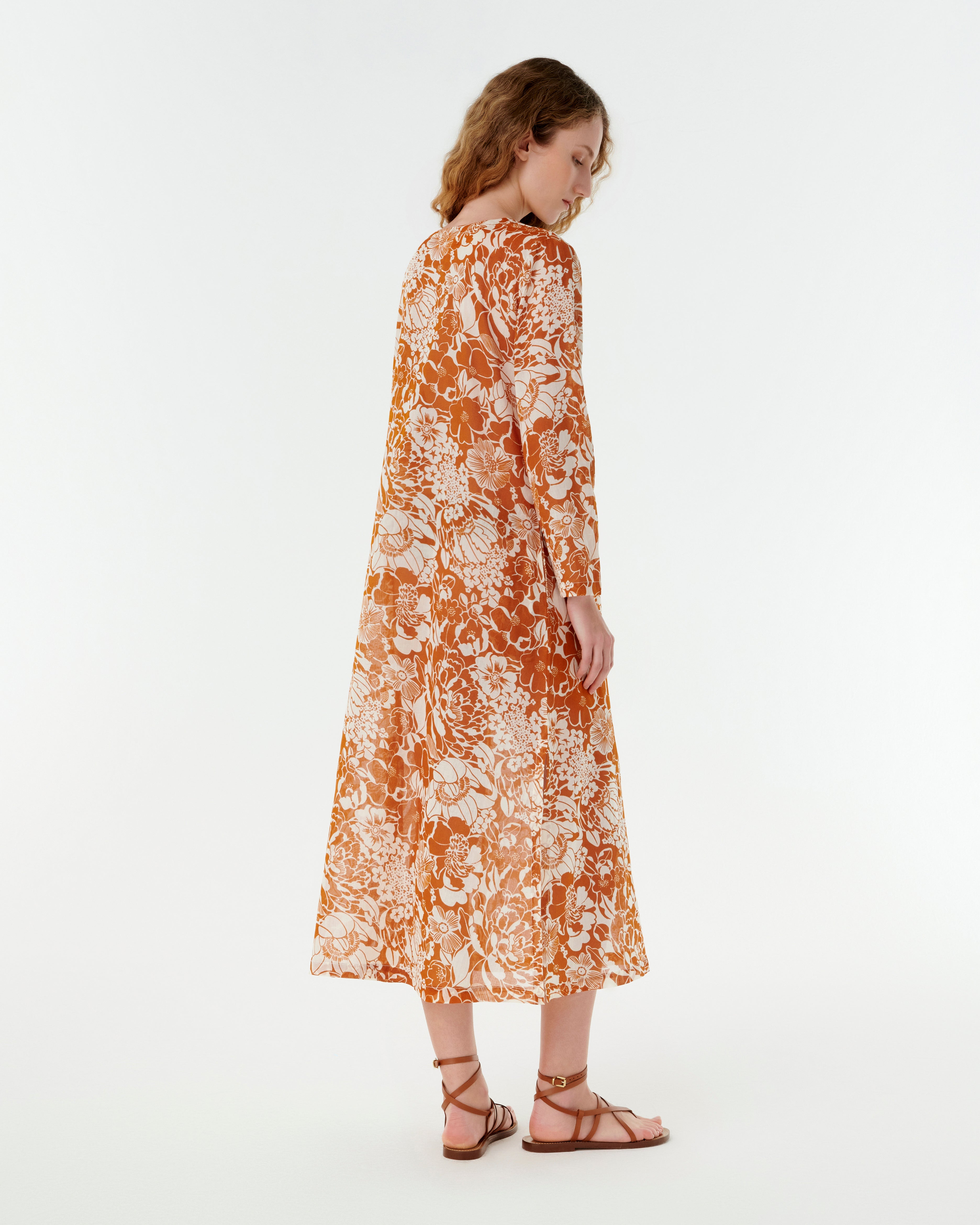 Giada Caftan in Bloom Print