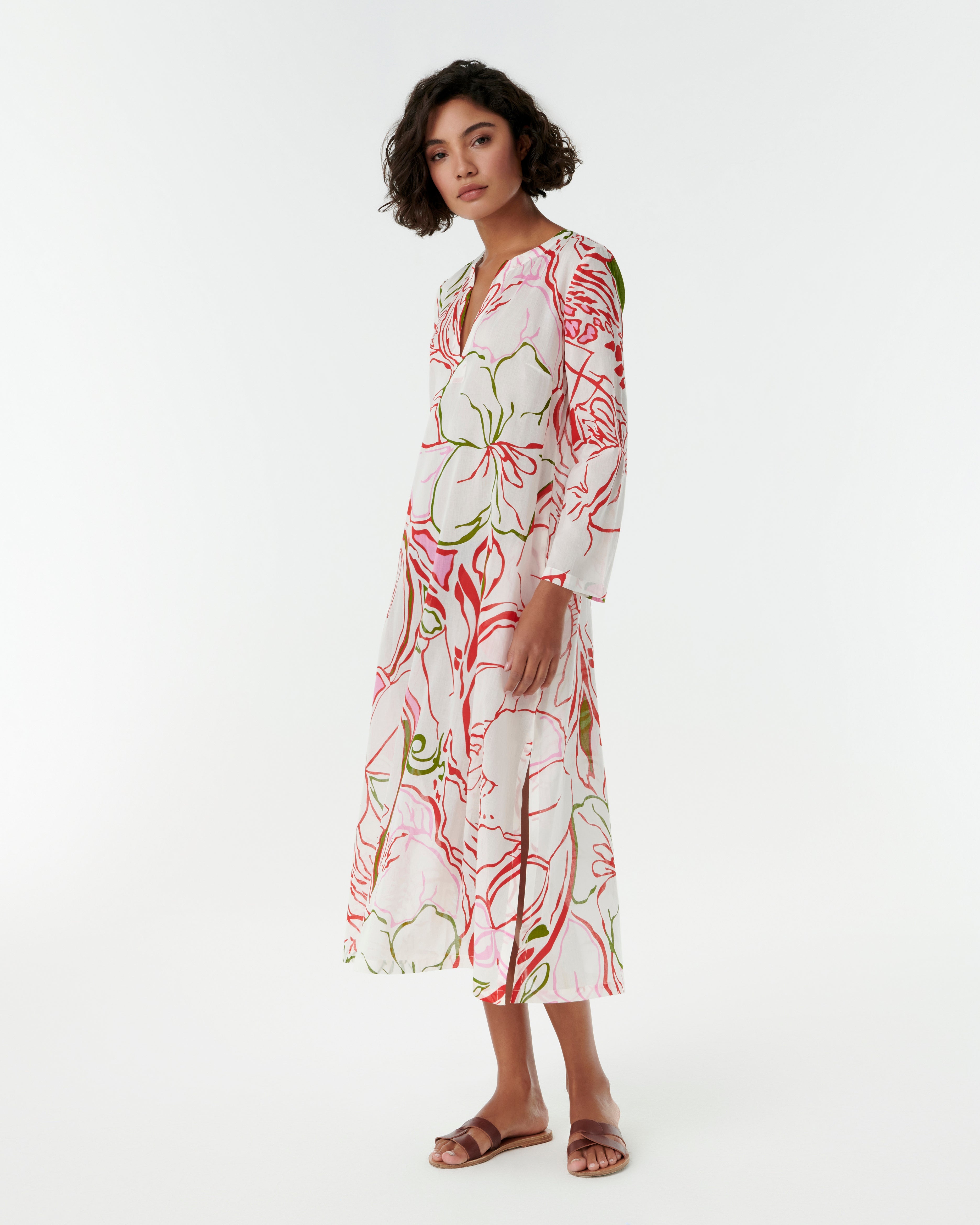 Giada Caftan in Calypso Print