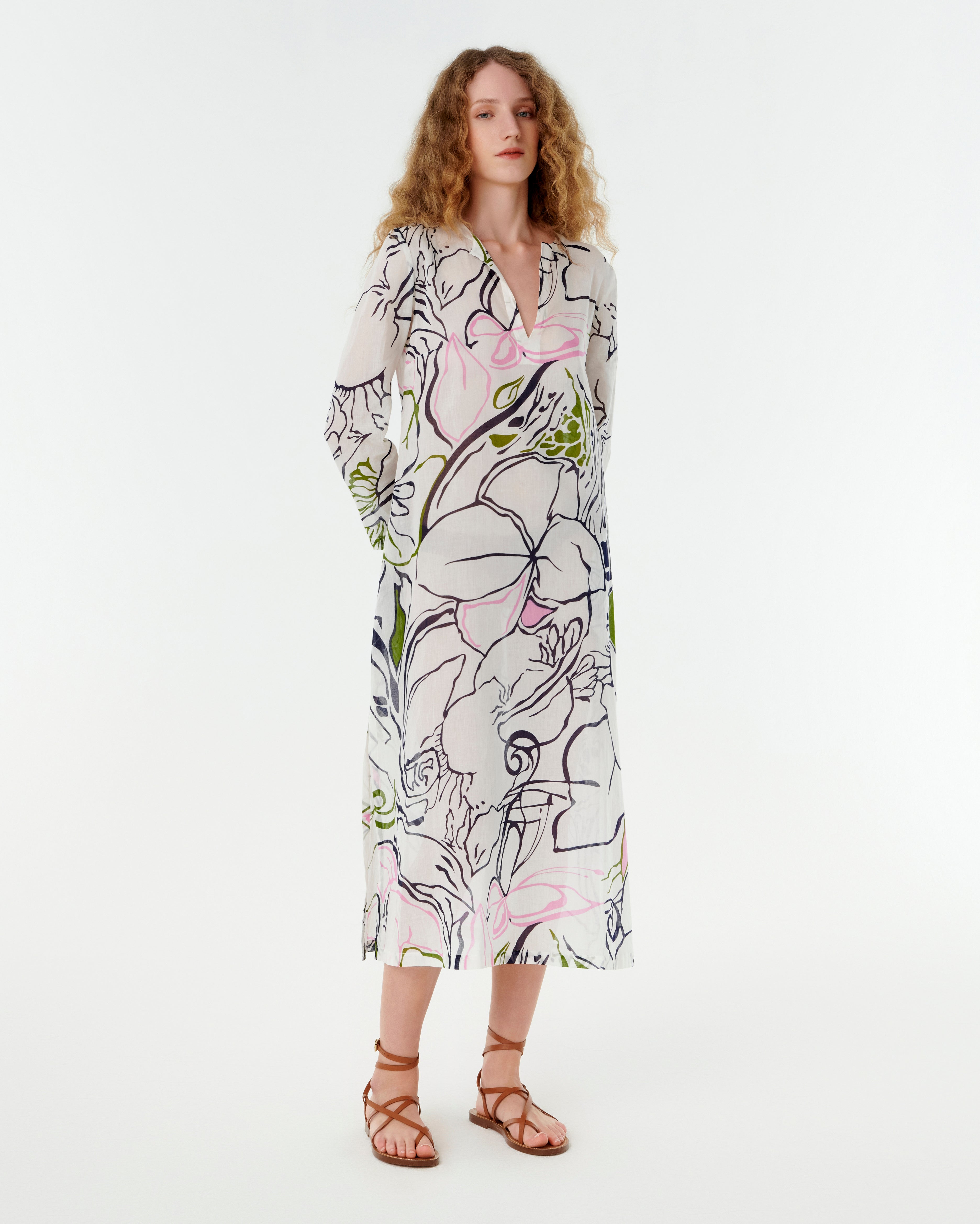 Giada Caftan in Calypso Print