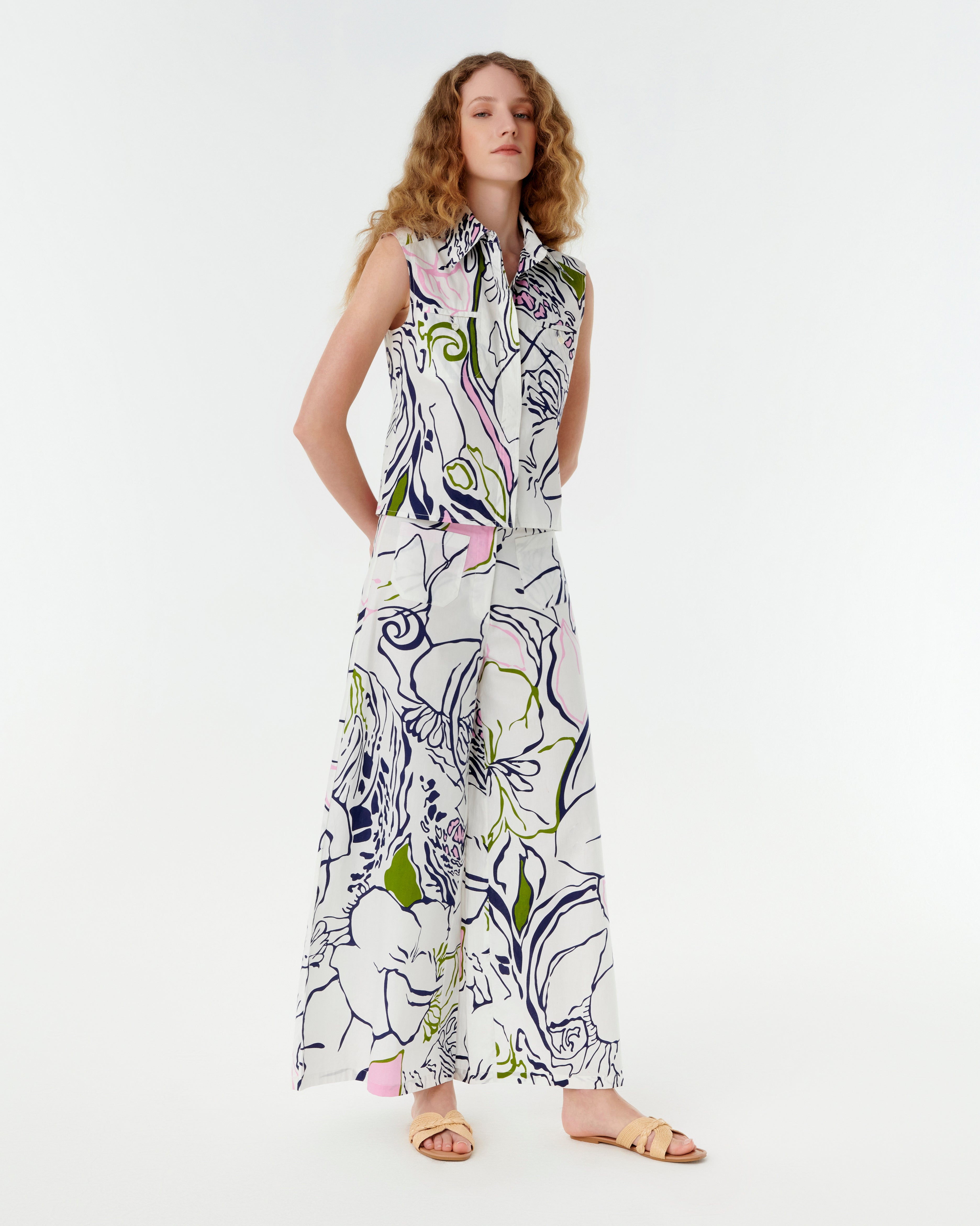 Adele Trousers in Calypso Print