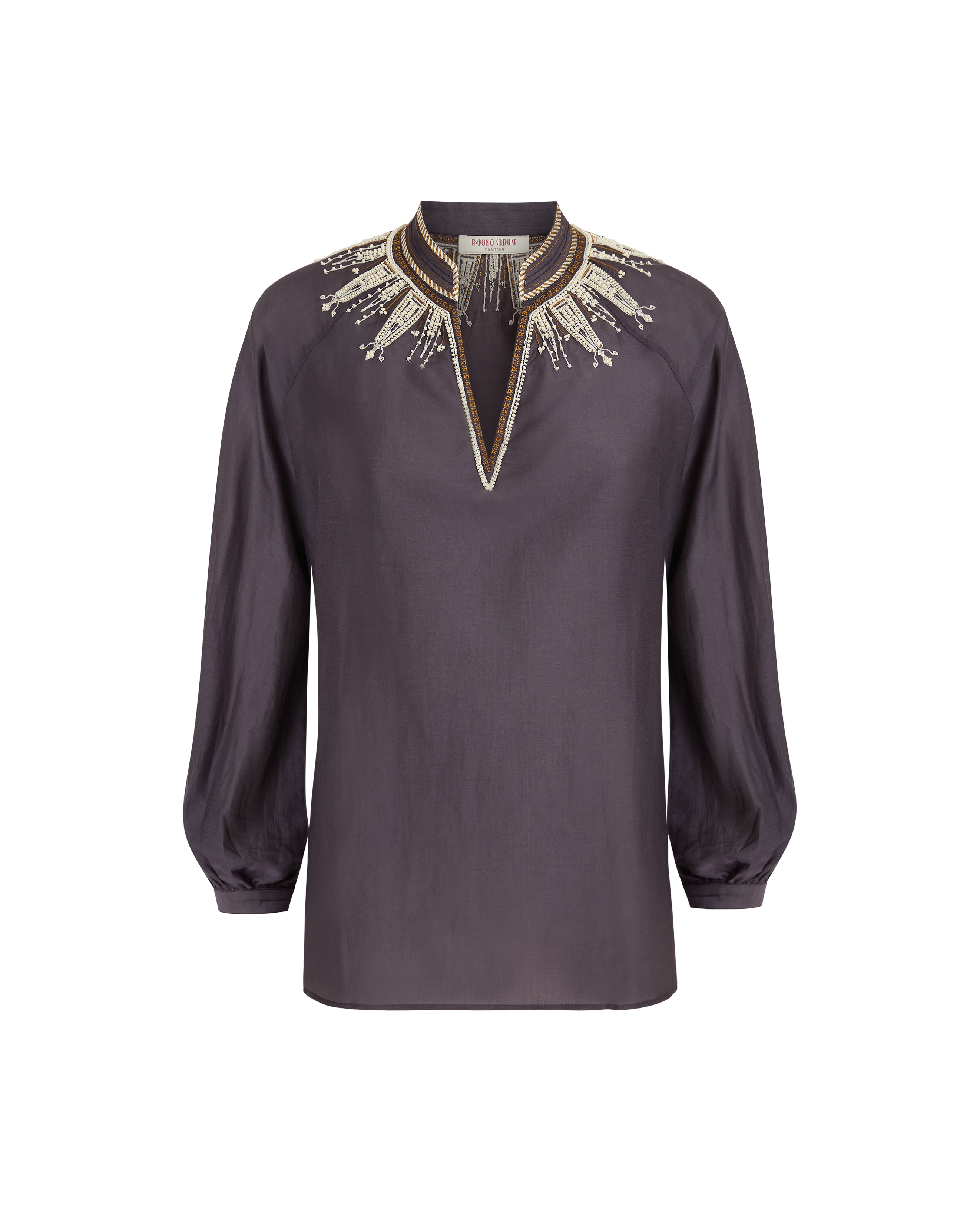 Ilizia Blouse with Greek Rooster Embroidery