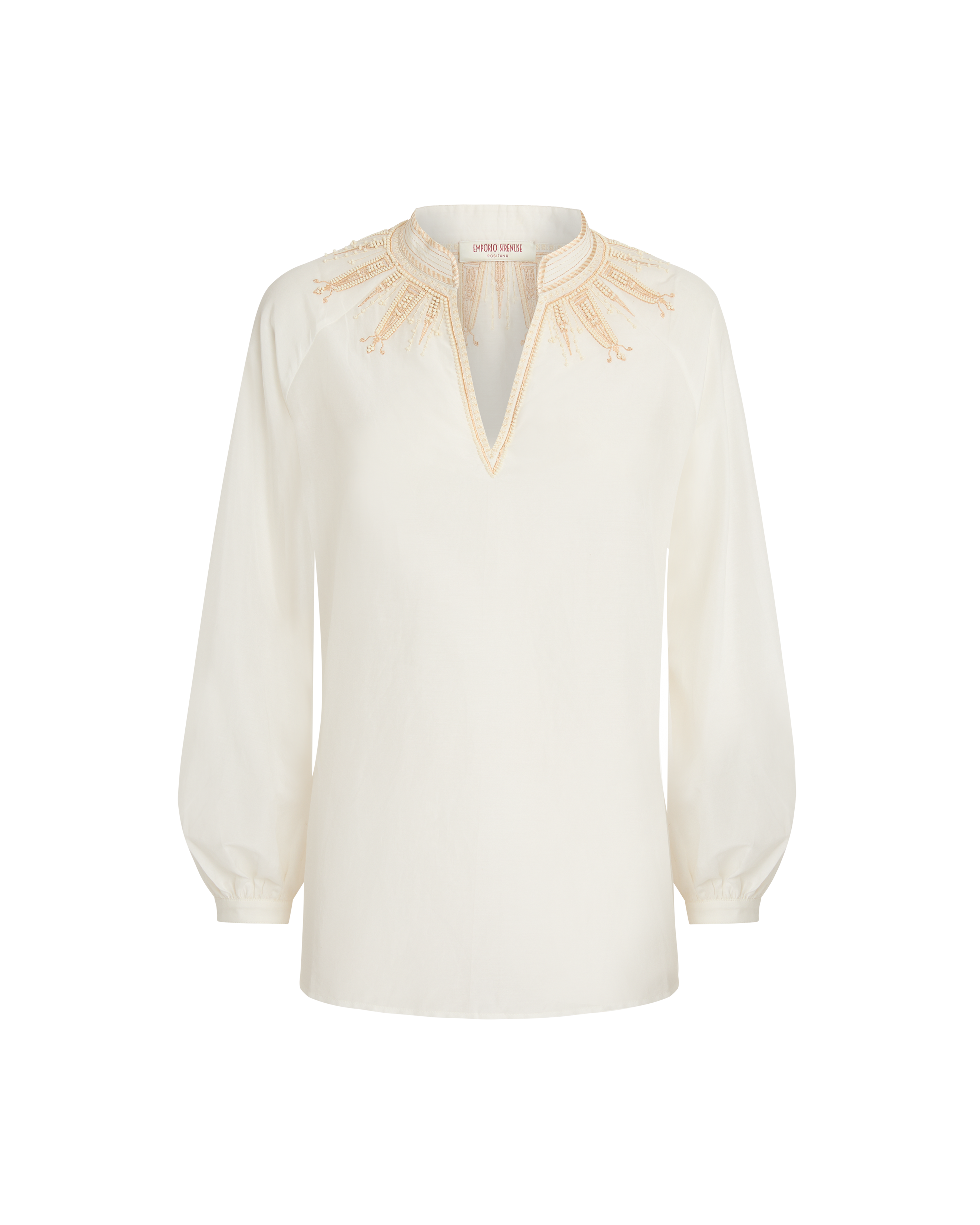 Ilizia Blouse with Greek Rooster Embroidery