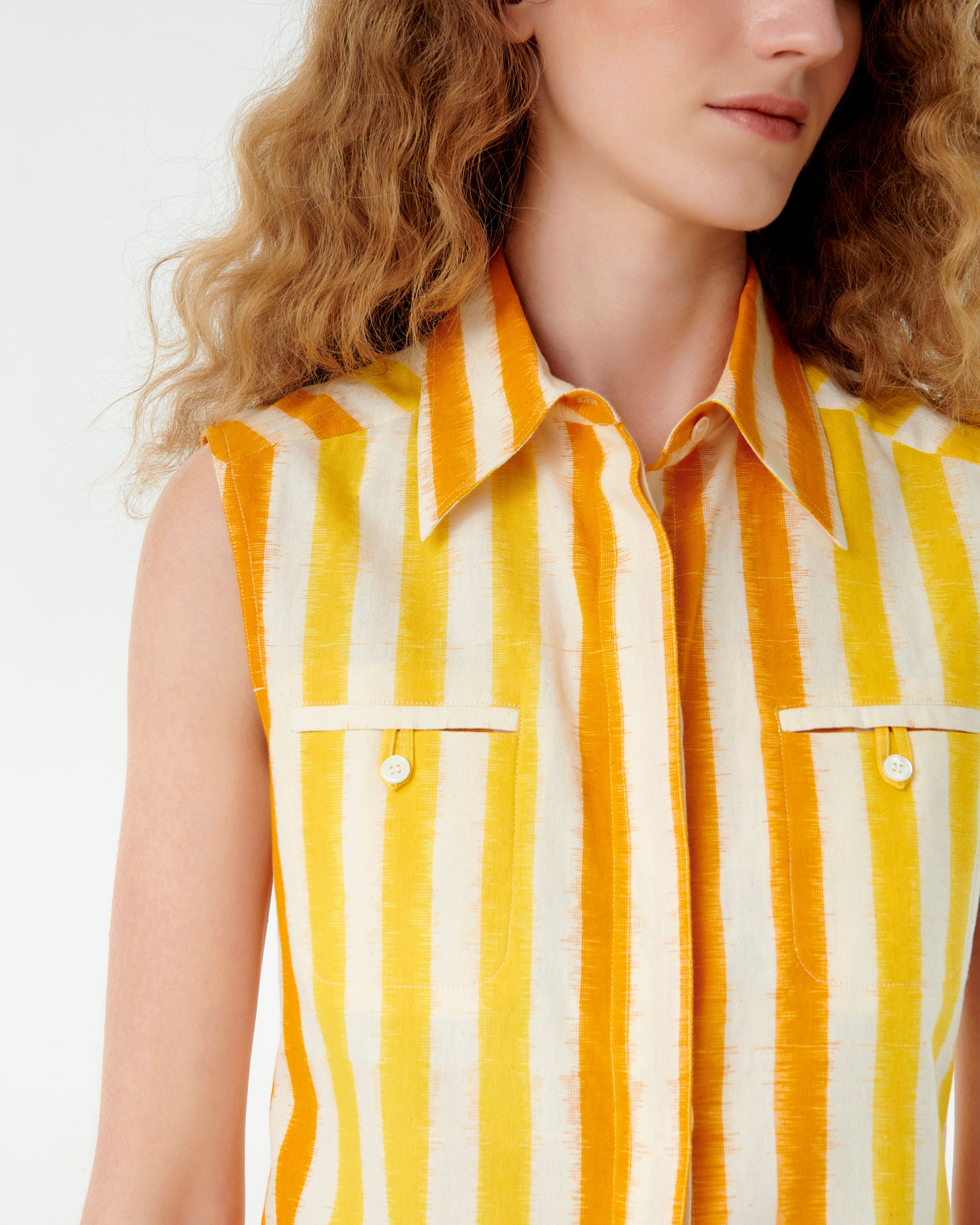 Ylenia Top in Ikat Stripes