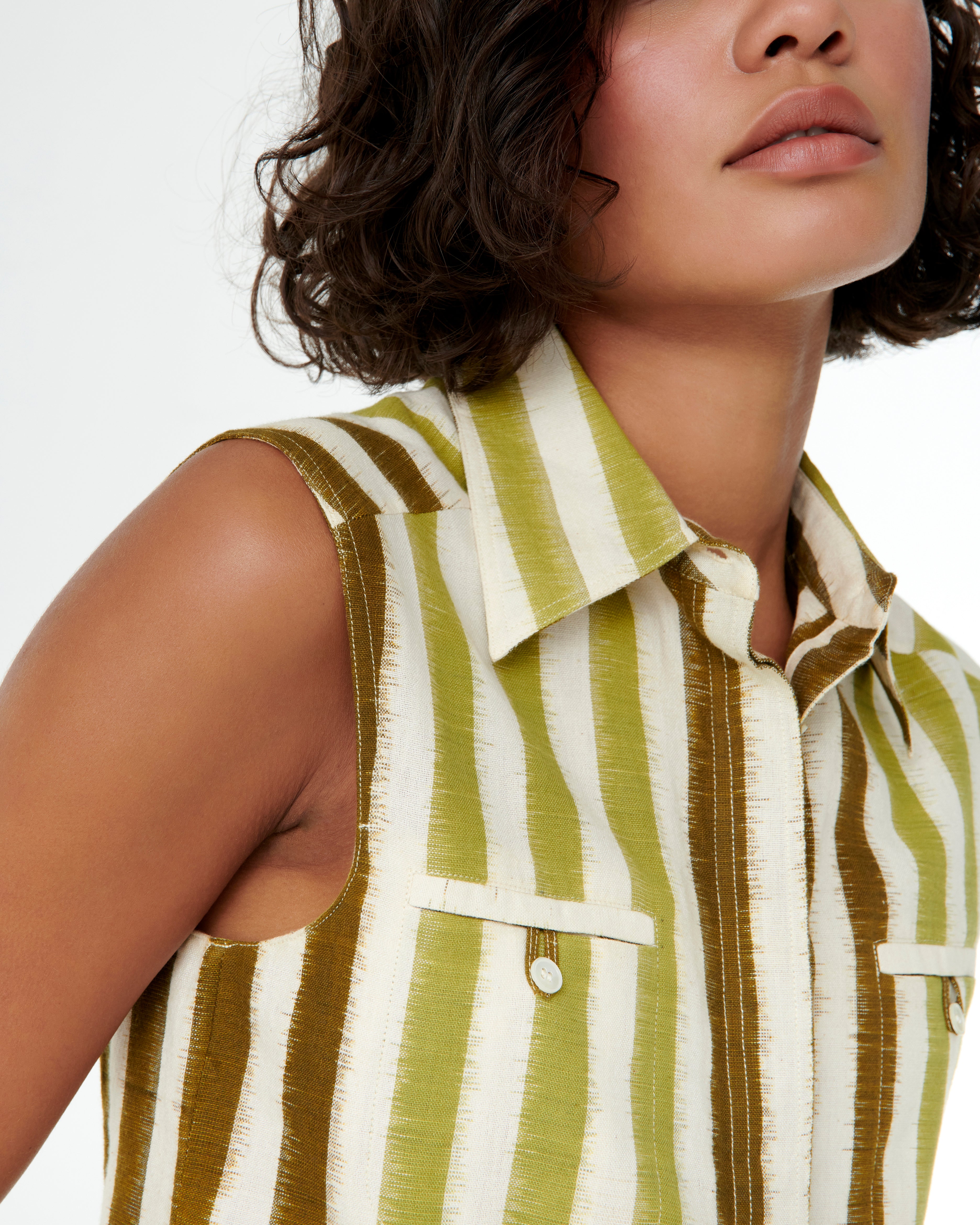 Ylenia Top in Ikat Stripes