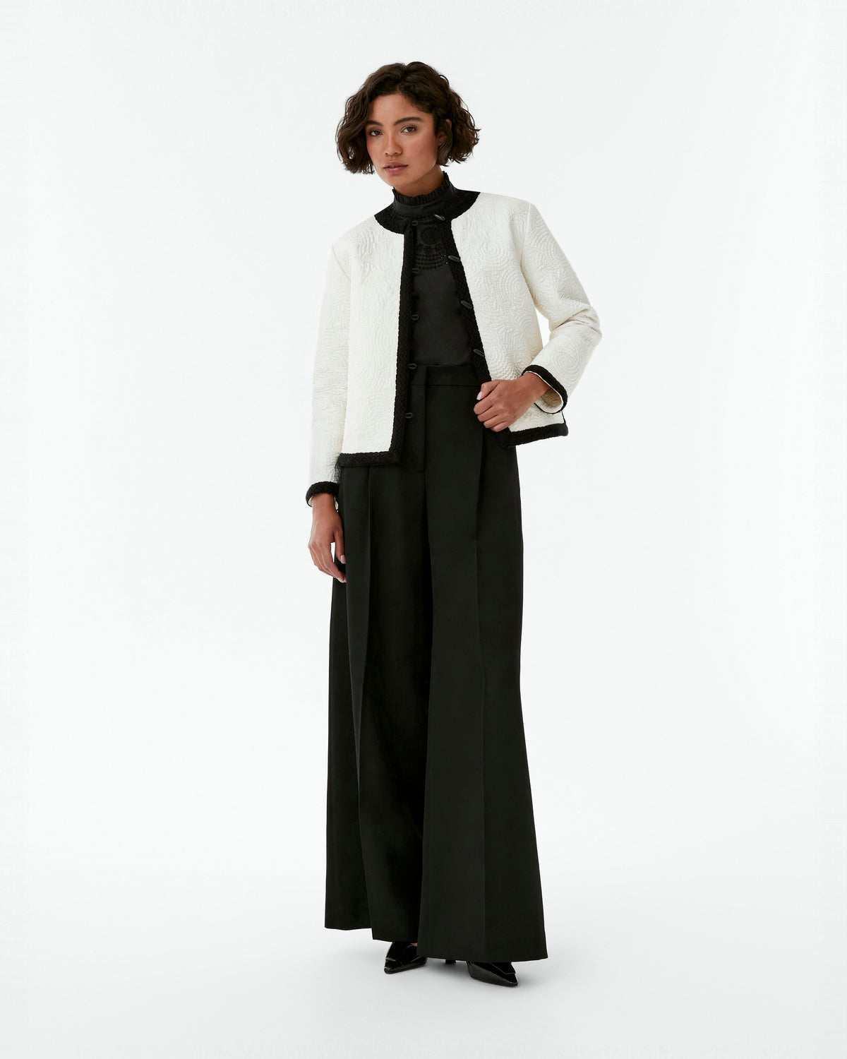 Lola Trousers in Black Assam