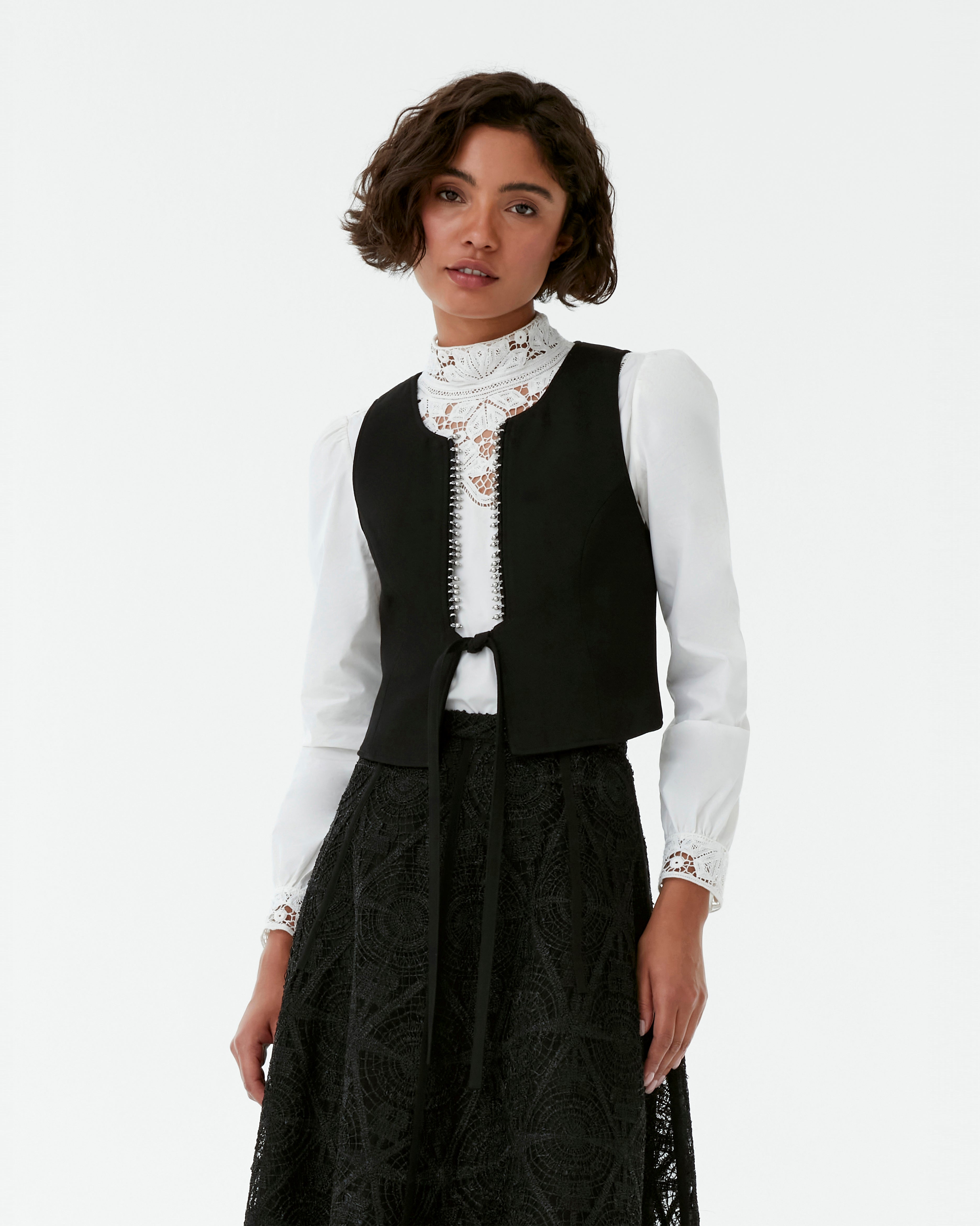 Axum Vest in Black Assam