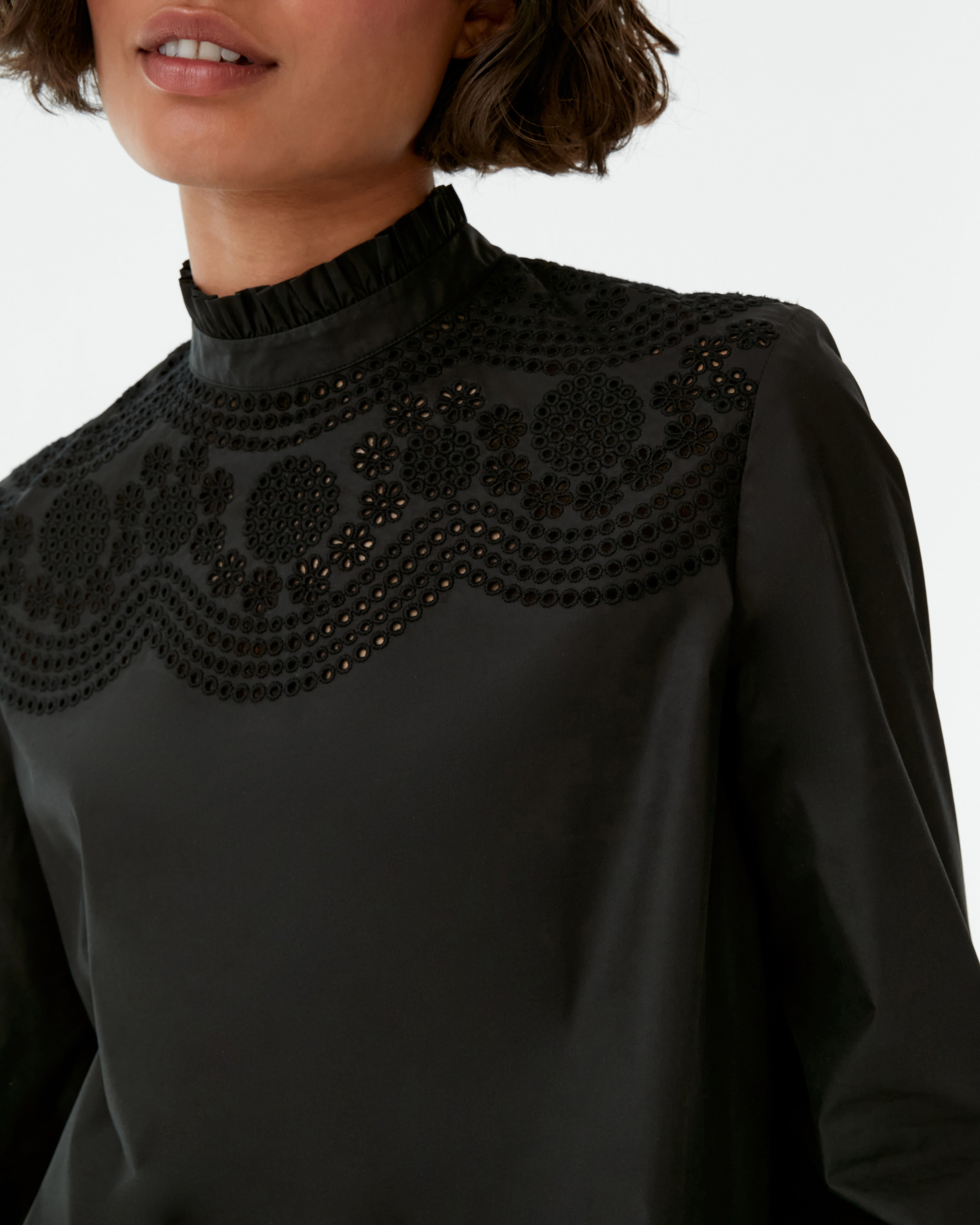 Mona Blouse with Broderie Anglaise