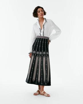 Camille Skirt with Byzantine Embroidery