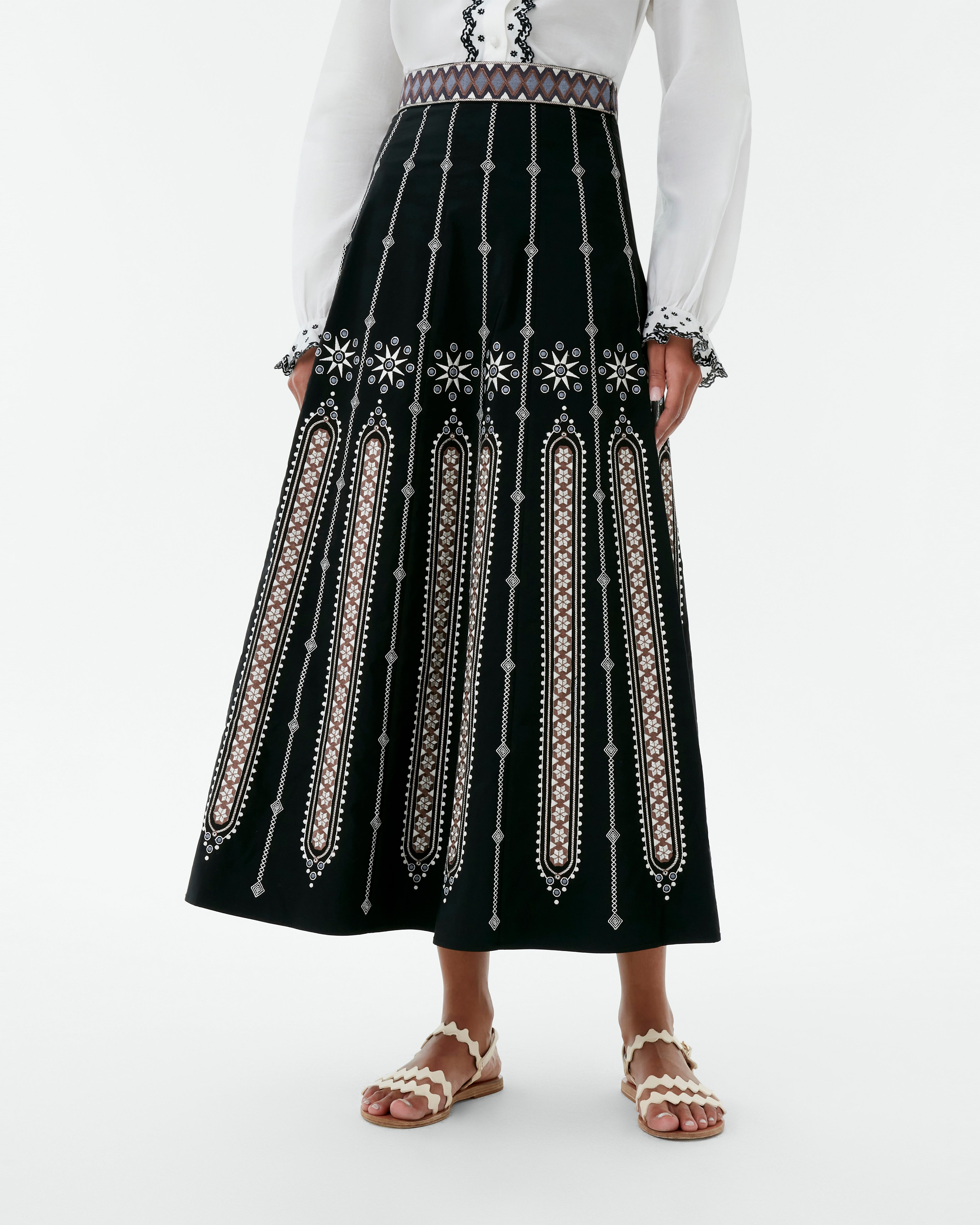 Camille Skirt with Byzantine Embroidery