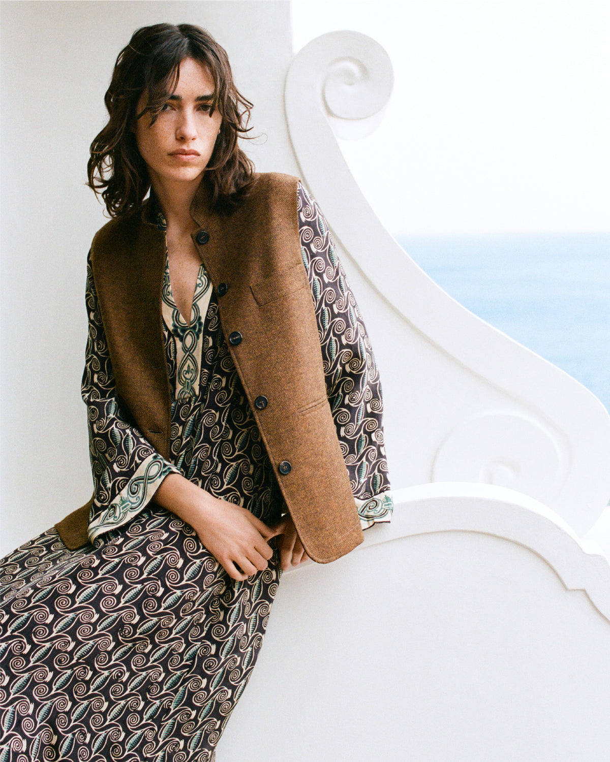 Nehru Vest in Himalayan Tweed