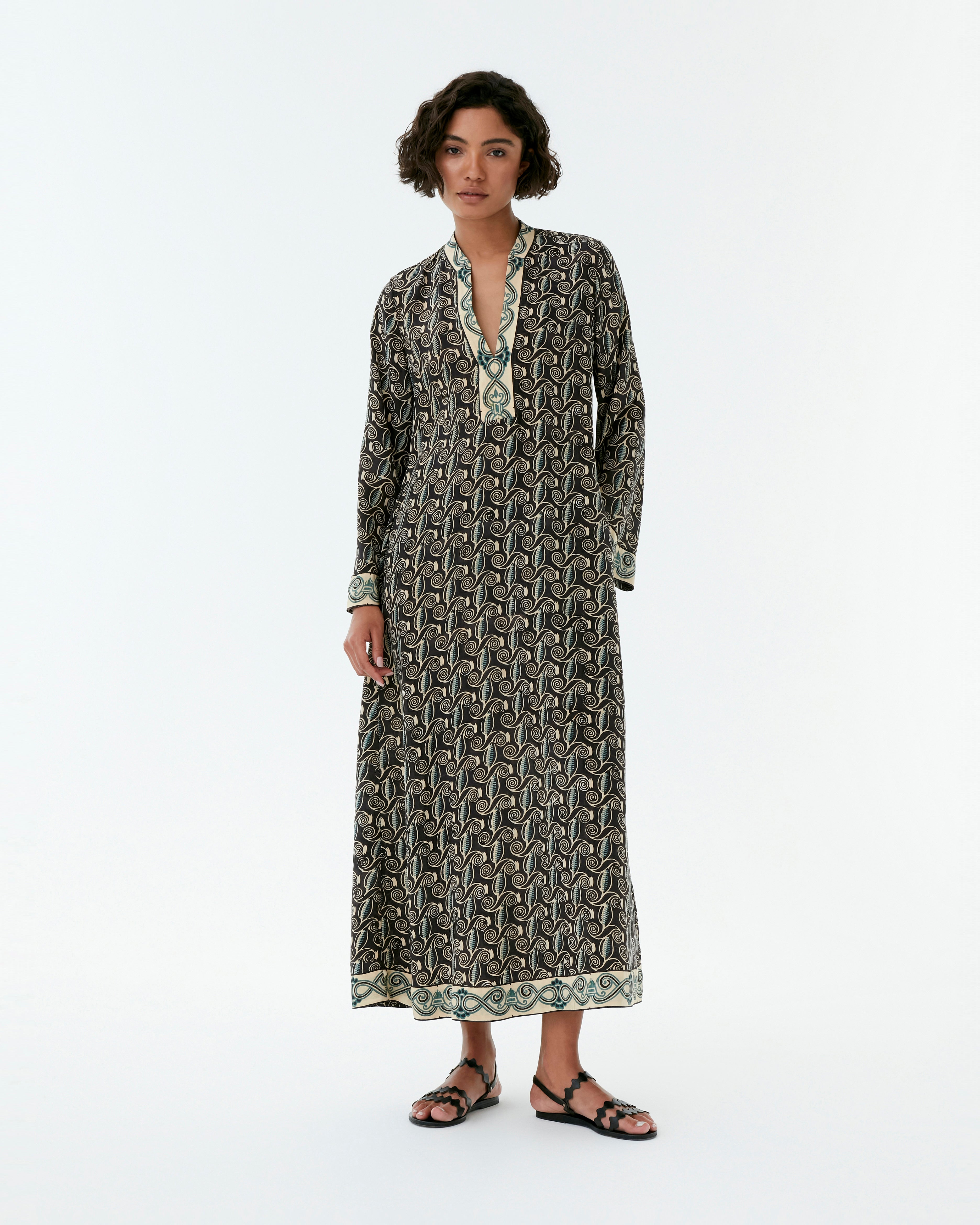 Jenna Caftan in Kamares Print