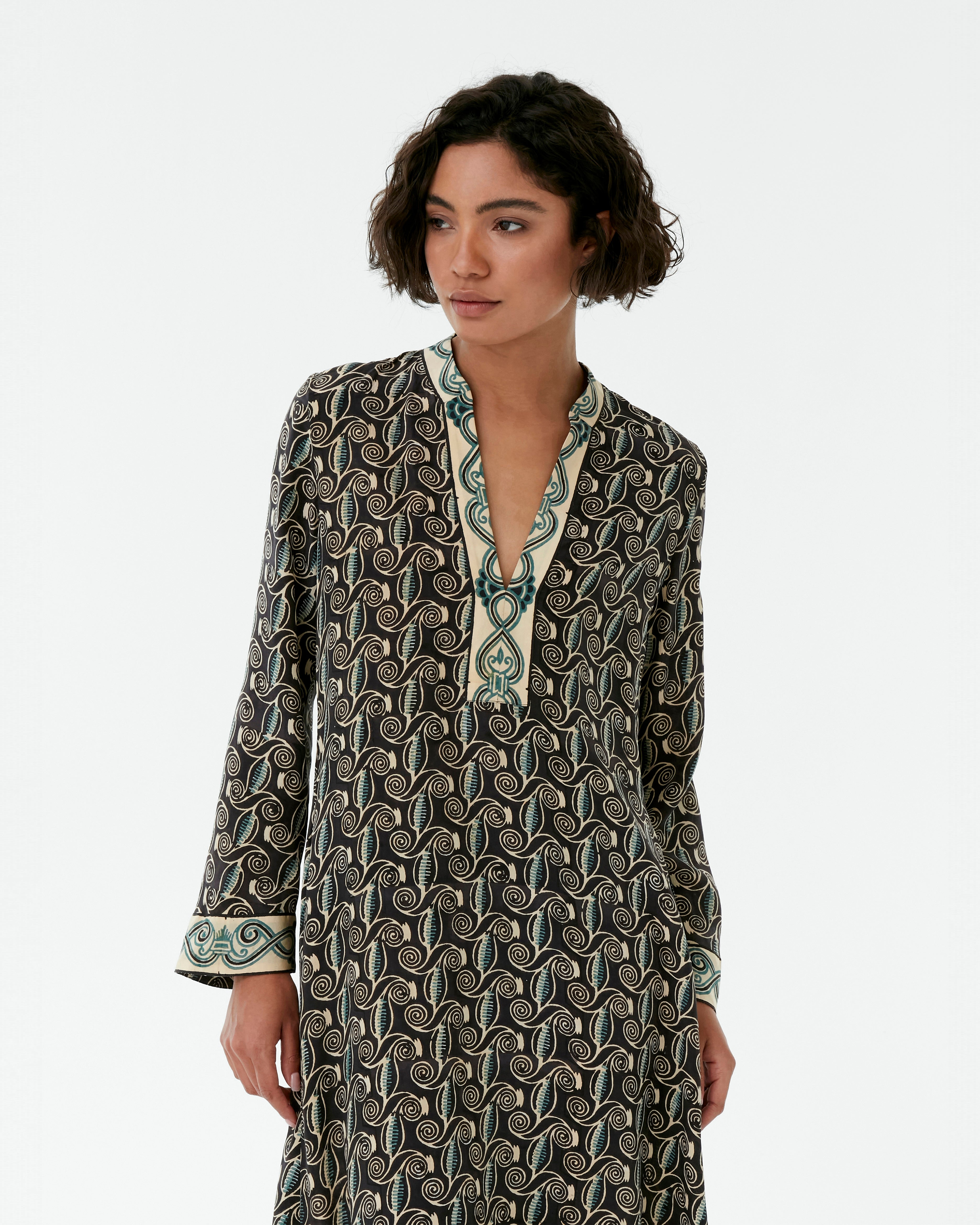 Jenna Caftan in Kamares Print