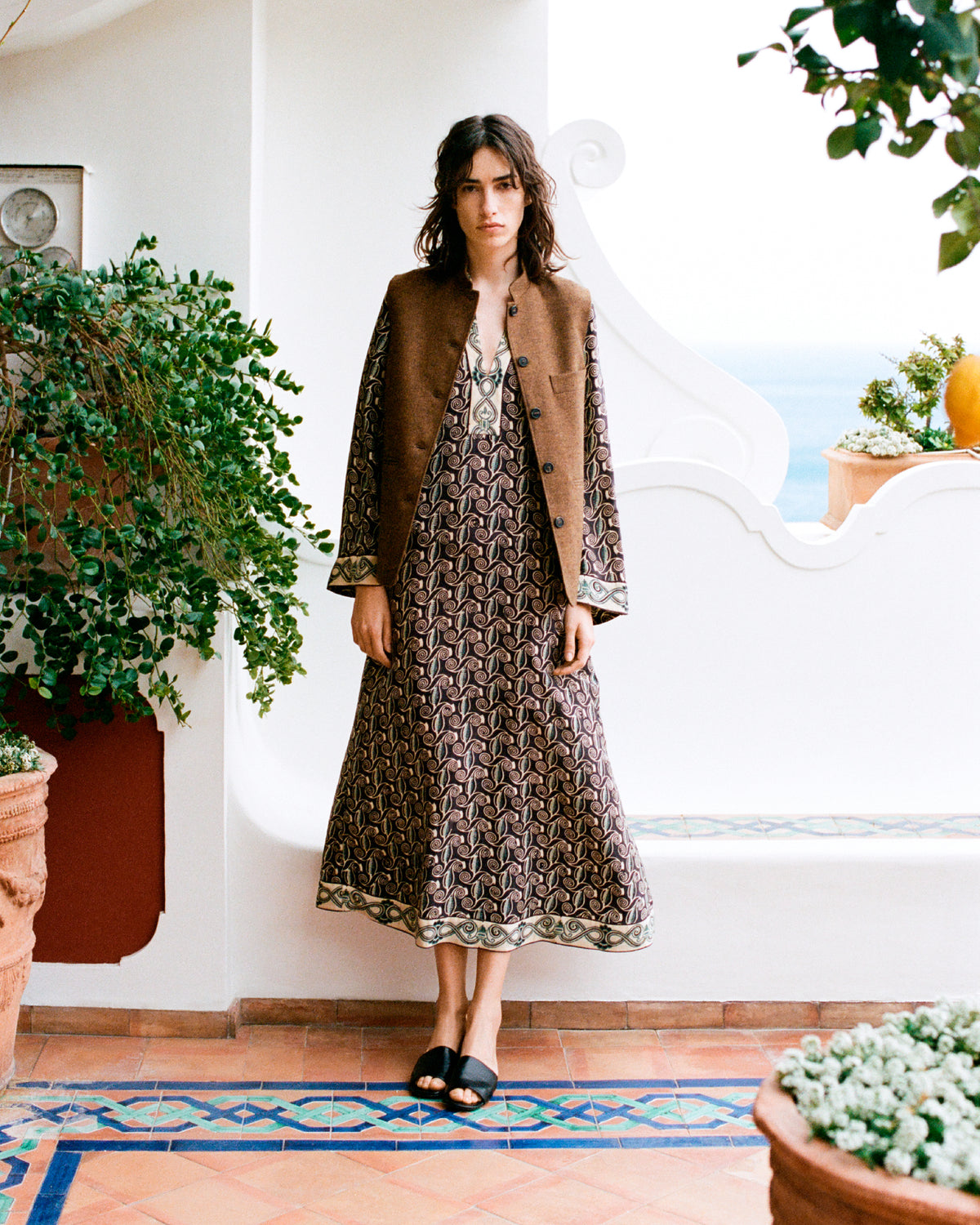 Jenna Caftan in Kamares Print