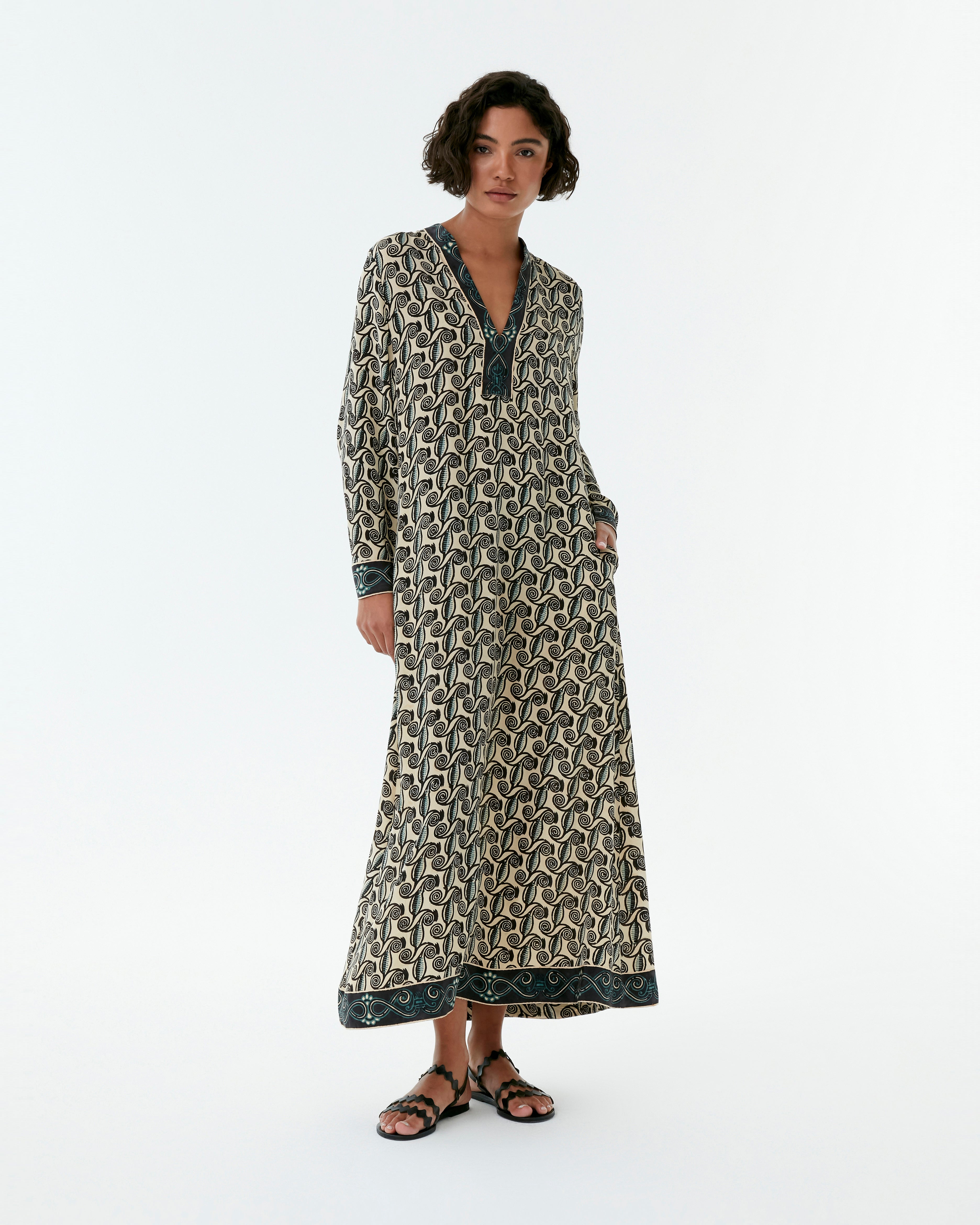 Jenna Caftan in Kamares Print
