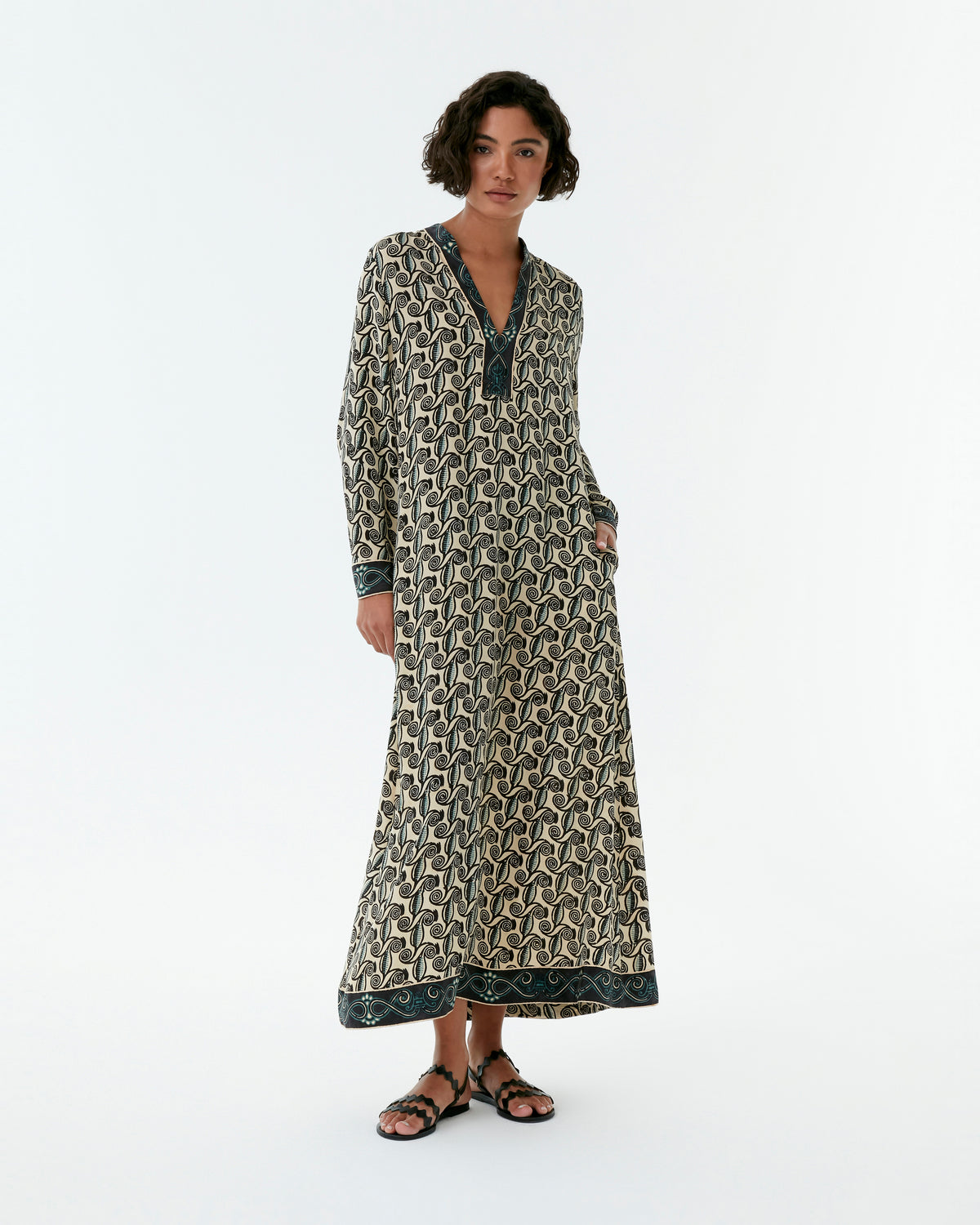 Jenna Caftan in Kamares Print
