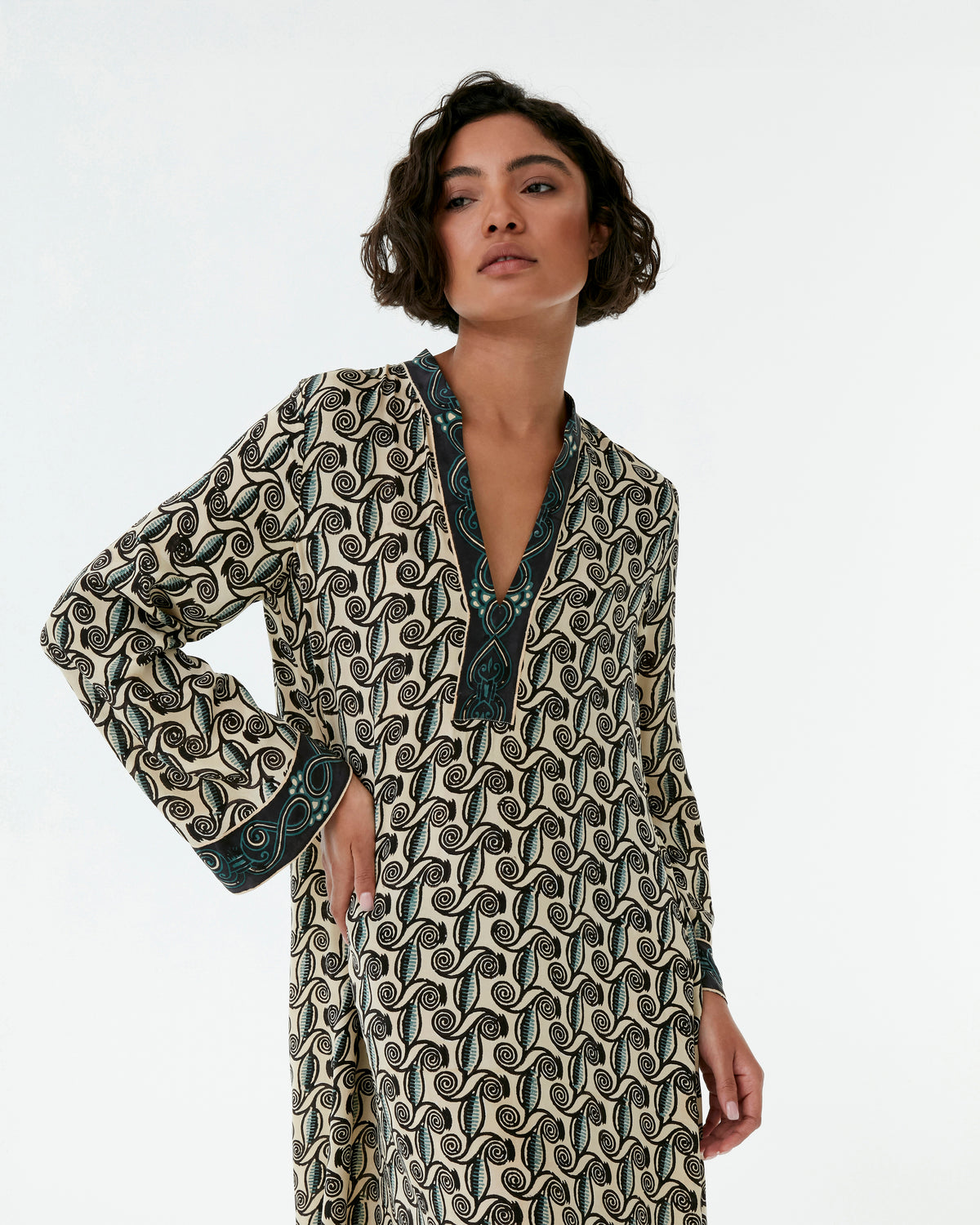 Jenna Caftan in Kamares Print