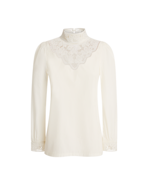 Mikha Blouse with Embroidery Lace