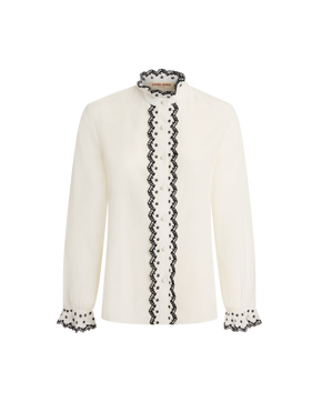 Isla Shirt with Polka Lace