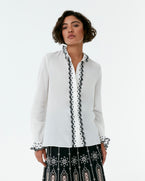 Isla Shirt with Polka Lace
