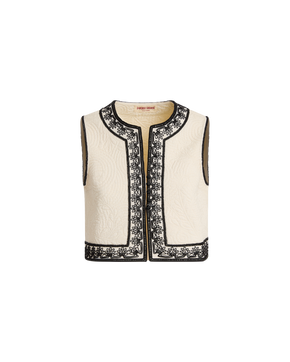 Clara Vest in Floral Quilt