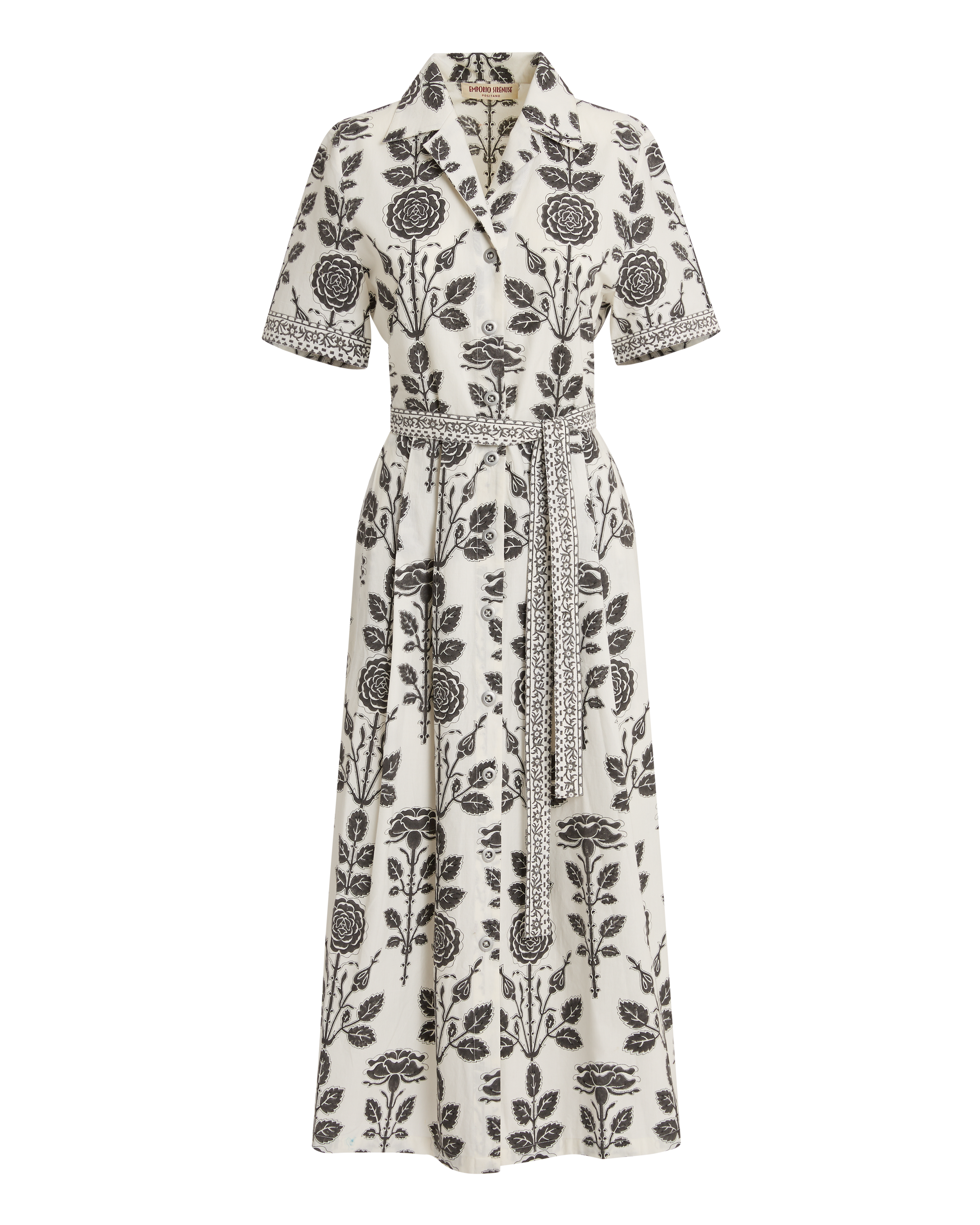 Claudia Dress in Black Rose Print