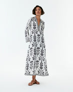 Jenna Caftan in Black Rose Print