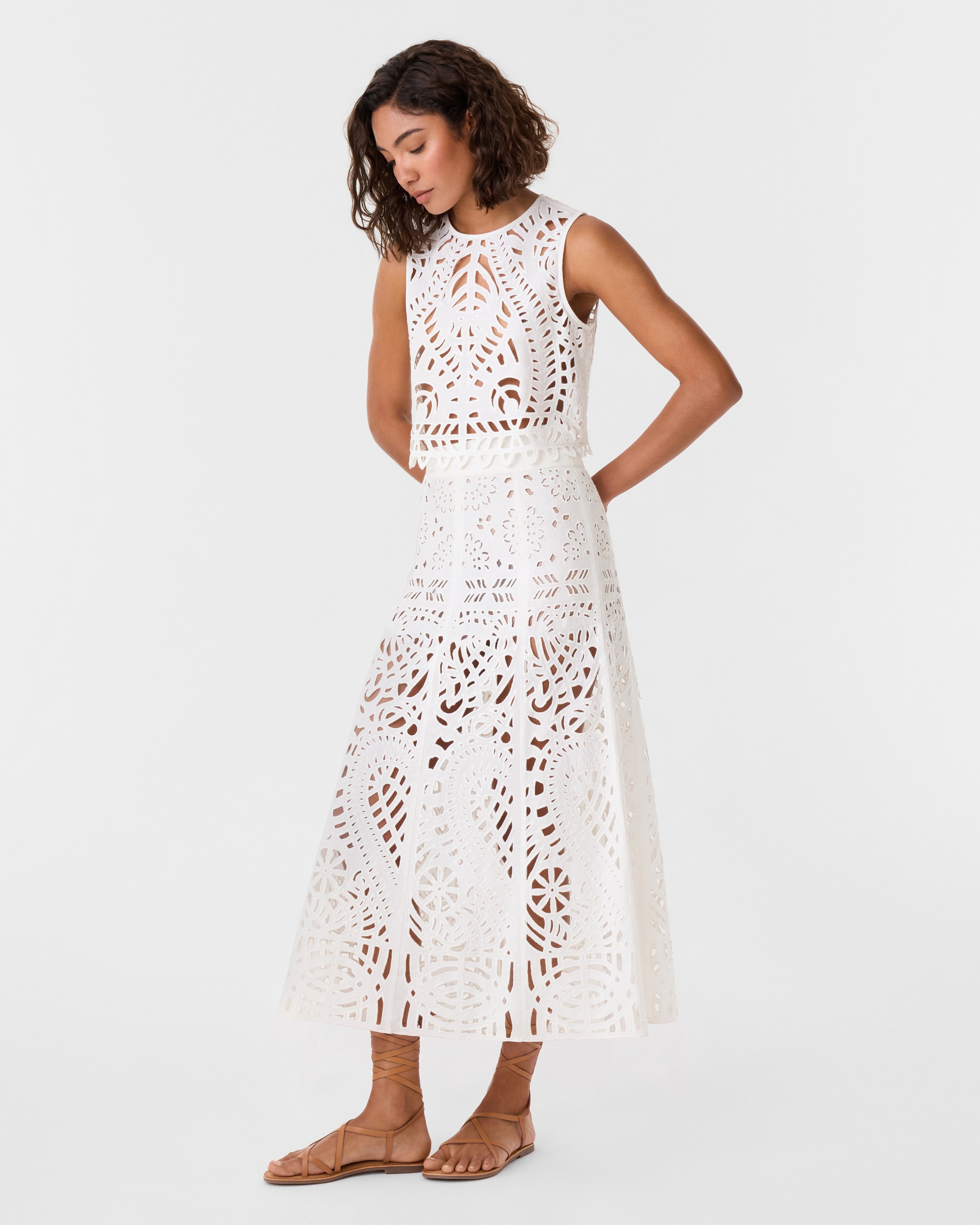 Rita Skirt in Brisé Cutwork