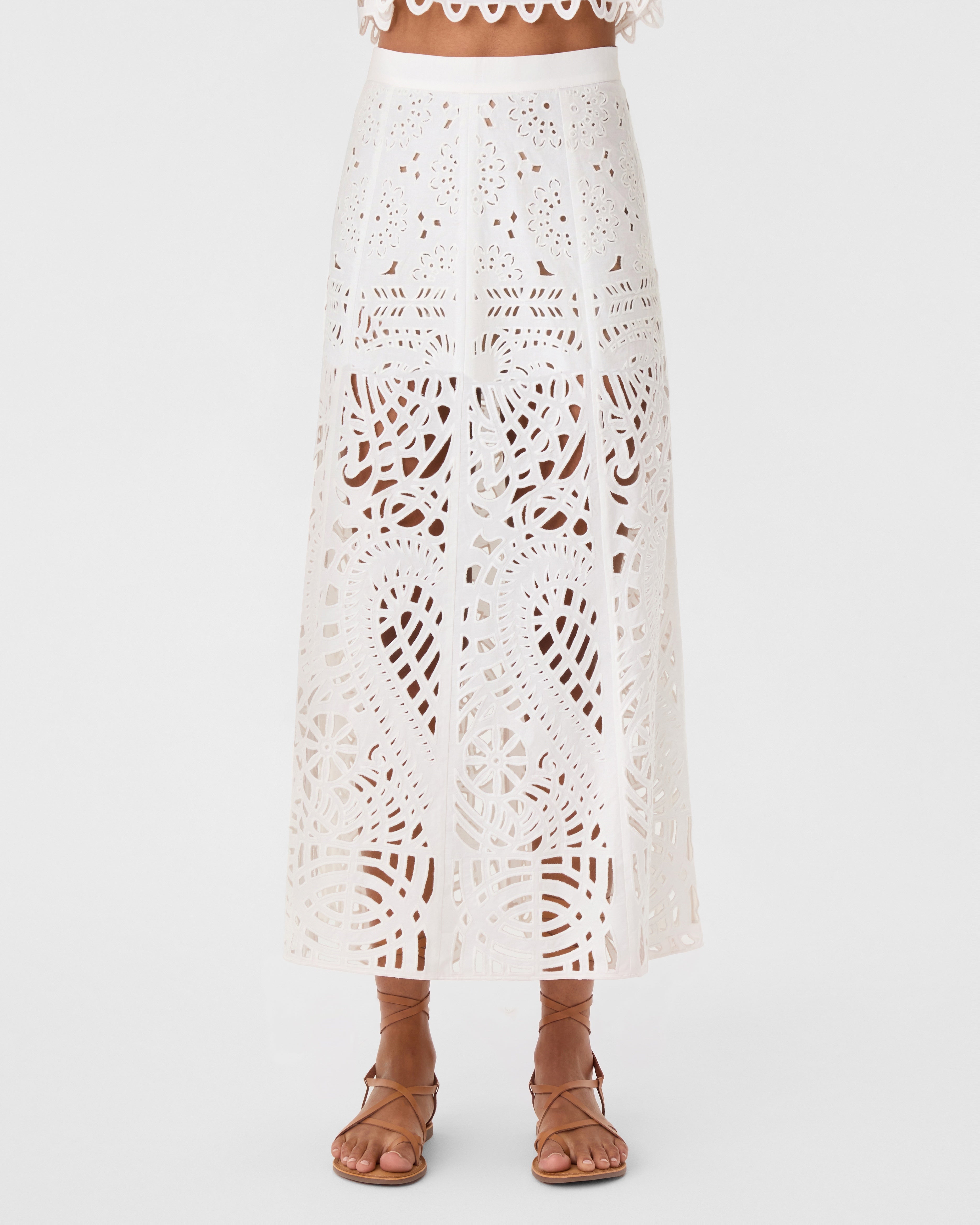 Rita Skirt in Brisé Cutwork