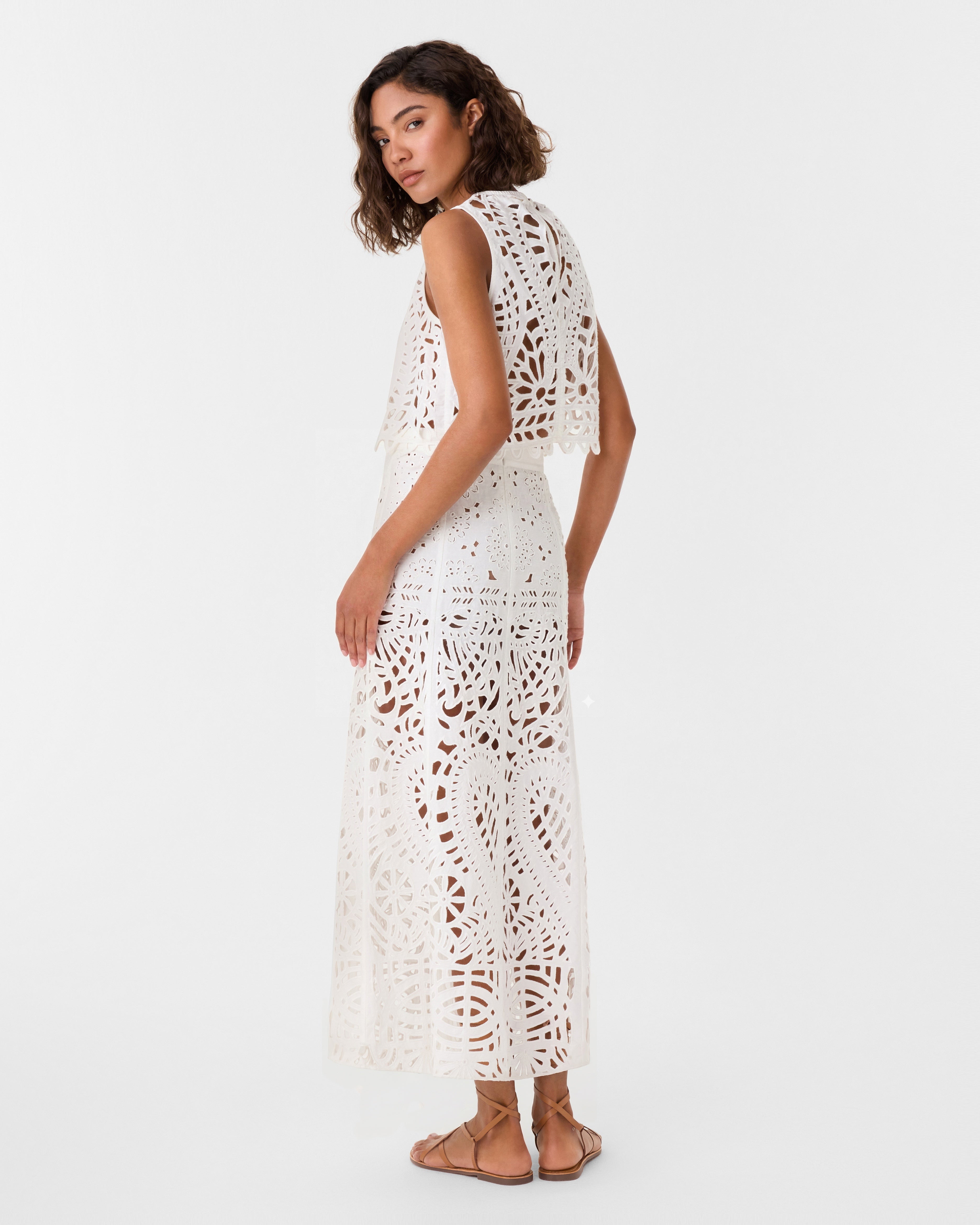 Rita Skirt in Brisé Cutwork