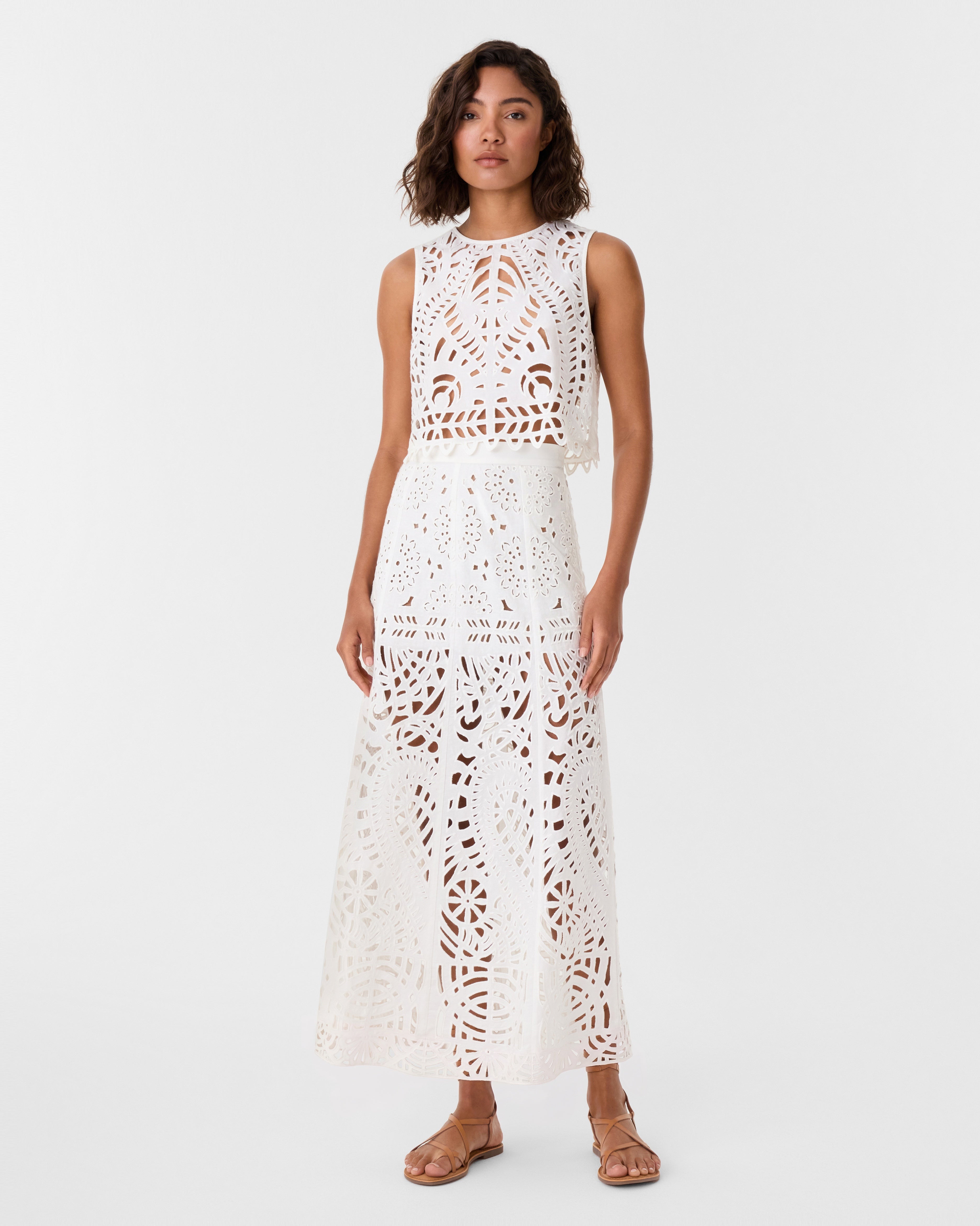 Ada Top in Brisé Cutwork