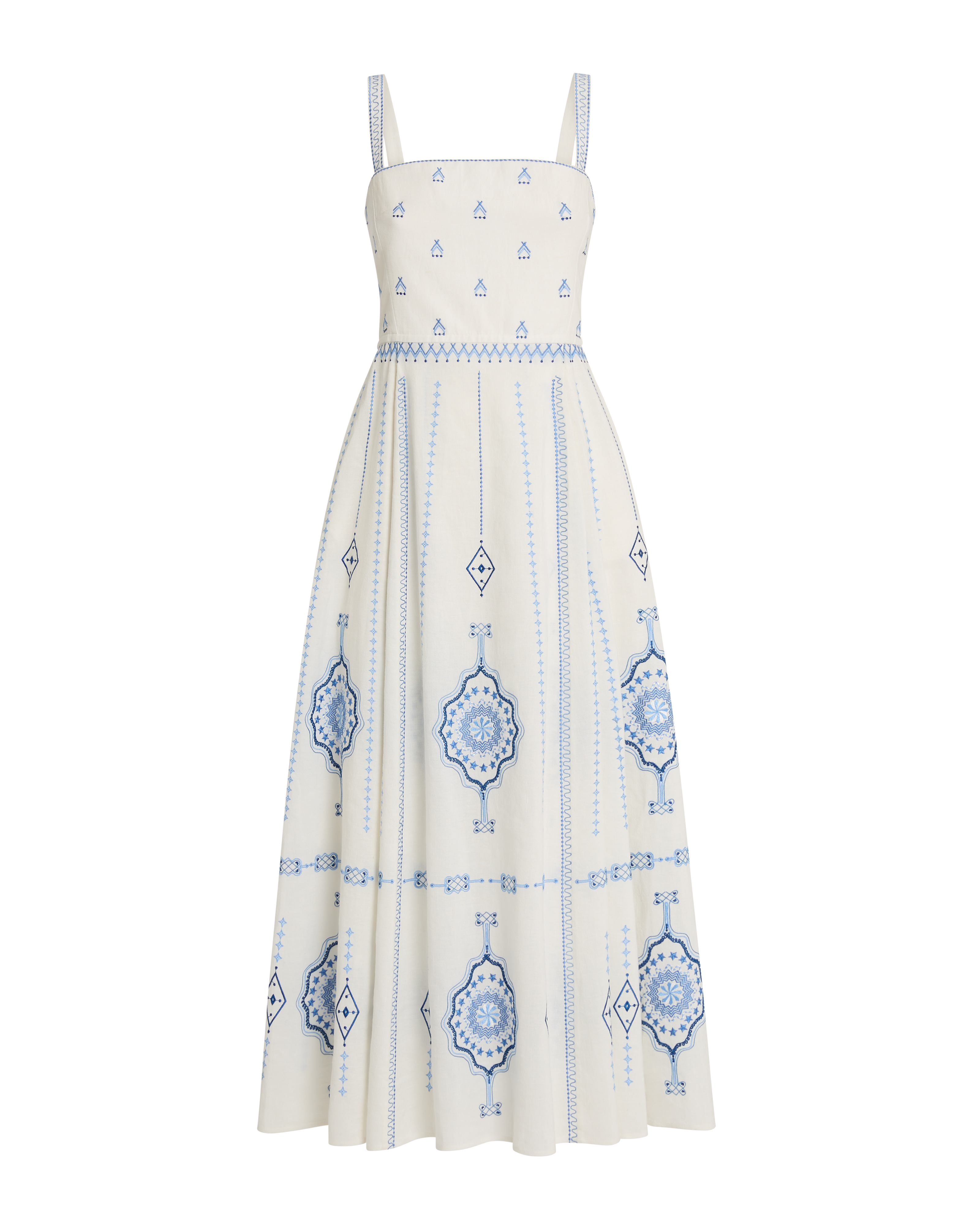 Aneeda Dress with Celestial Embroidery