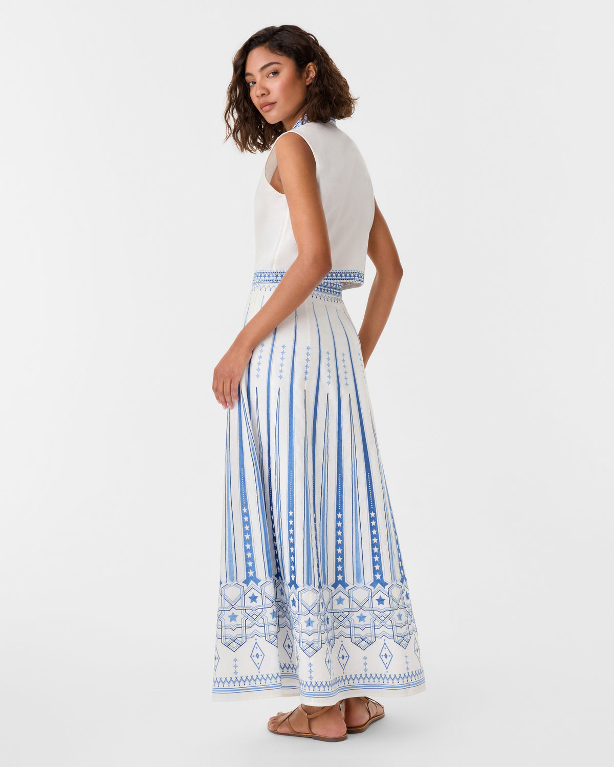 Camille Skirt with Celestial Embroidery